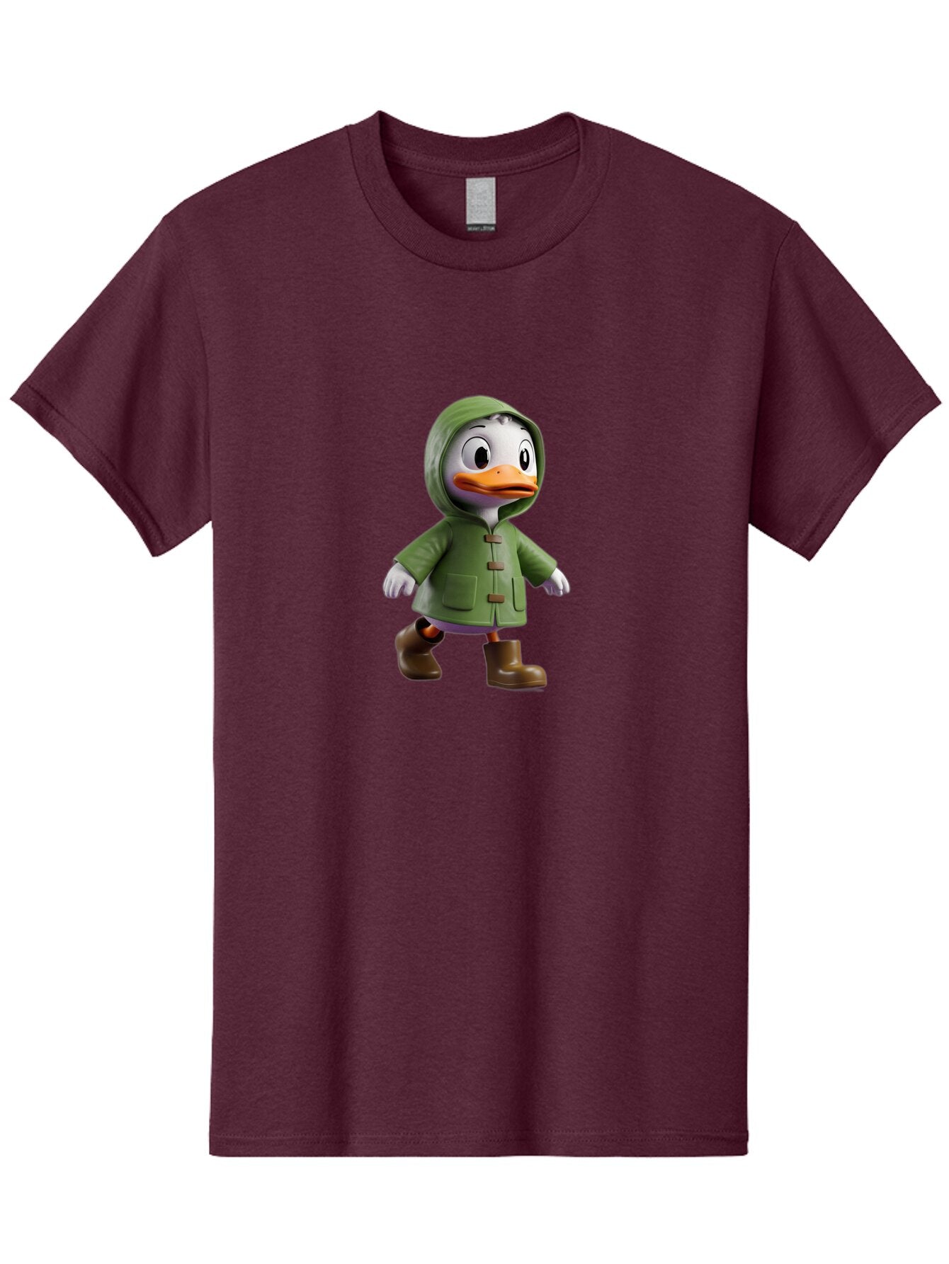 Duck-In-Green-Raincoat Men'S Graphic Tee, 100% Cotton, Comfortable Casual Summer Wear, Machine Washable, Vintage Camera, Old Camera, Antique Camera, Black Camera, Classic Photography, Photography Equipment, Nostalgic Device, Film Camera, Baq747 10