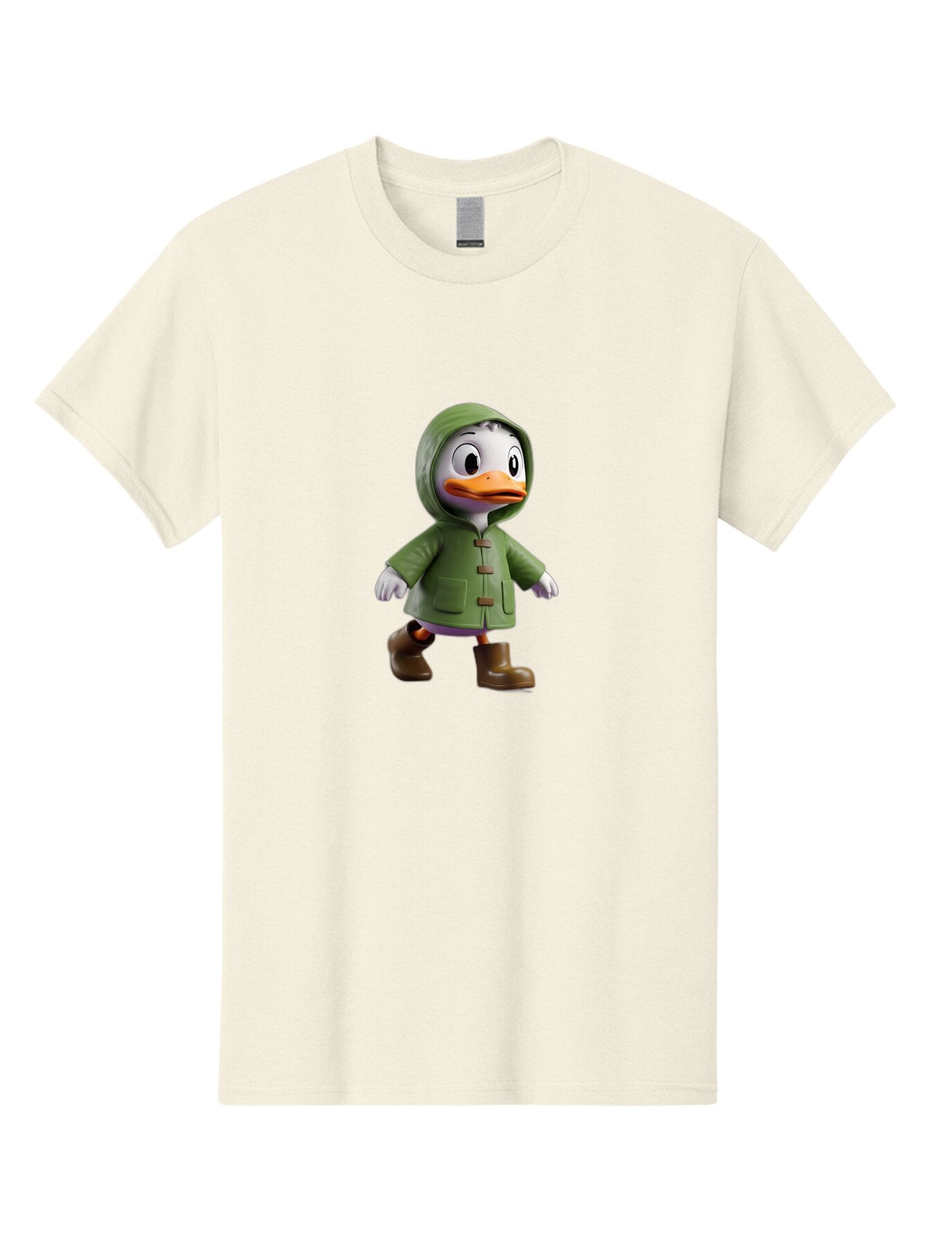 Duck-In-Green-Raincoat Men'S Graphic Tee, 100% Cotton, Comfortable Casual Summer Wear, Machine Washable, Vintage Camera, Old Camera, Antique Camera, Black Camera, Classic Photography, Photography Equipment, Nostalgic Device, Film Camera, Baq747 7