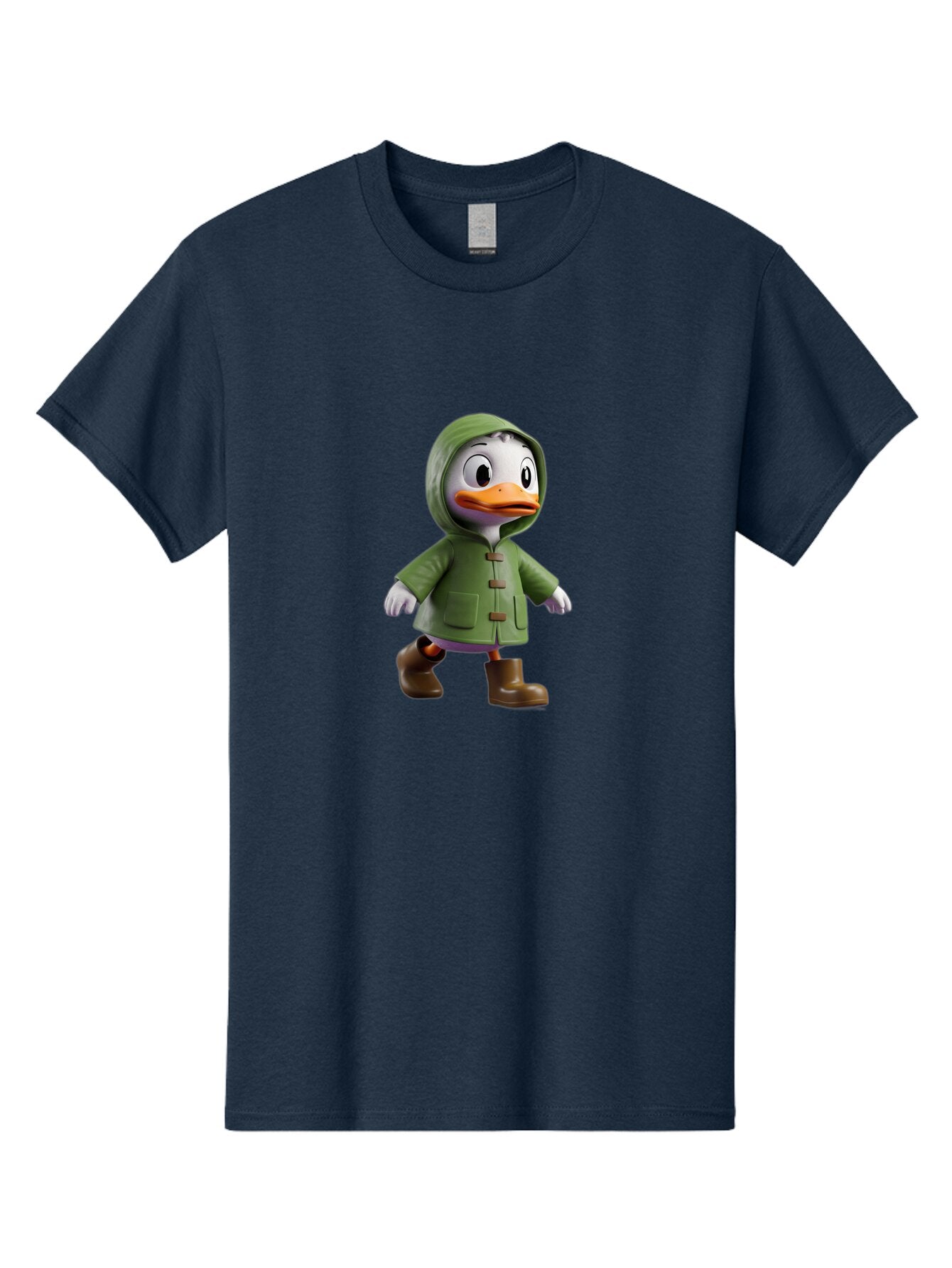 Duck-In-Green-Raincoat Men'S Graphic Tee, 100% Cotton, Comfortable Casual Summer Wear, Machine Washable, Vintage Camera, Old Camera, Antique Camera, Black Camera, Classic Photography, Photography Equipment, Nostalgic Device, Film Camera, Baq747 8