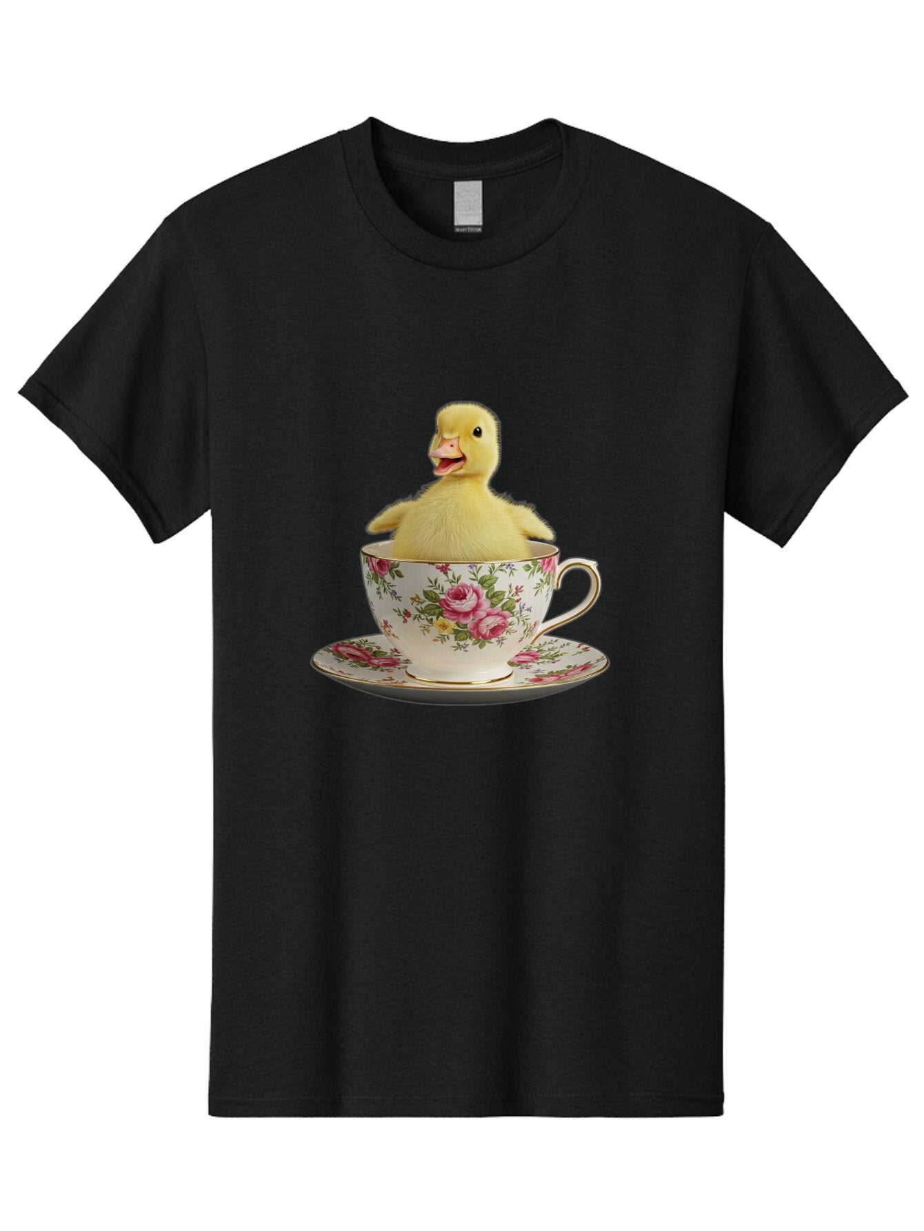 Duck-In-Teacup-1 Men'S Graphic Tee, 100% Cotton, Comfortable Casual Summer Wear, Machine Washable, Vintage Camera, Old Camera, Antique Camera, Black Camera, Classic Photography, Photography Equipment, Nostalgic Device, Film Camera, Camera Art Baq753 9