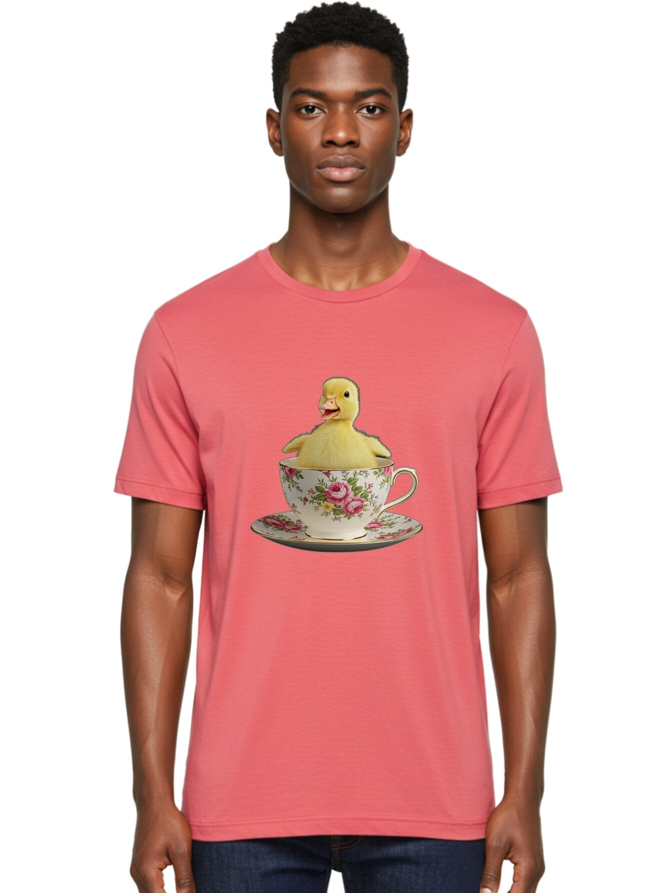 Duck-In-Teacup-1 Men'S Graphic Tee, 100% Cotton, Comfortable Casual Summer Wear, Machine Washable, Vintage Camera, Old Camera, Antique Camera, Black Camera, Classic Photography, Photography Equipment, Nostalgic Device, Film Camera, Camera Art Baq753 27
