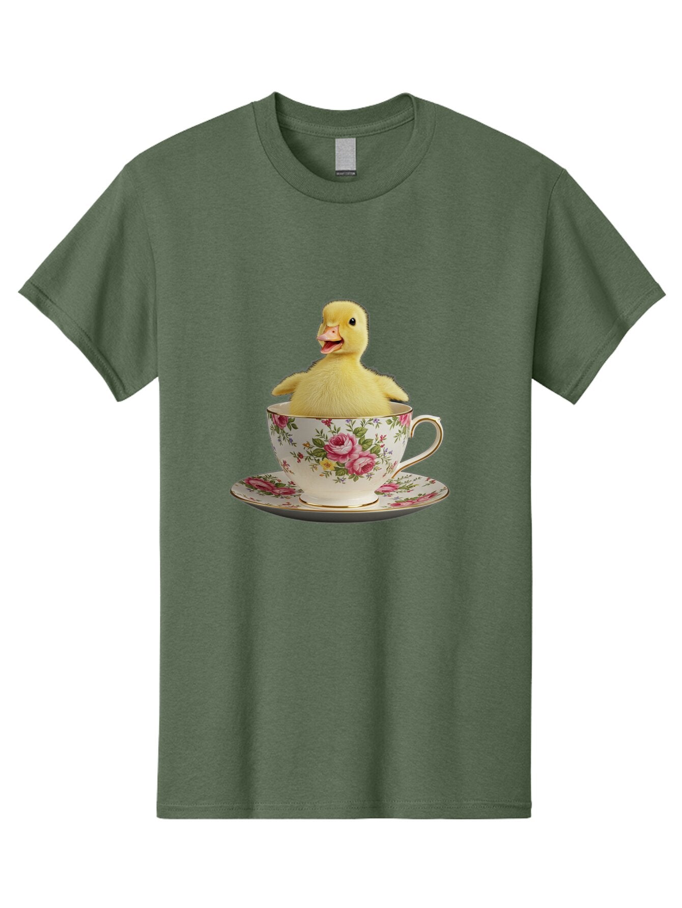 Duck-In-Teacup-1 Men'S Graphic Tee, 100% Cotton, Comfortable Casual Summer Wear, Machine Washable, Vintage Camera, Old Camera, Antique Camera, Black Camera, Classic Photography, Photography Equipment, Nostalgic Device, Film Camera, Camera Art Baq753 1