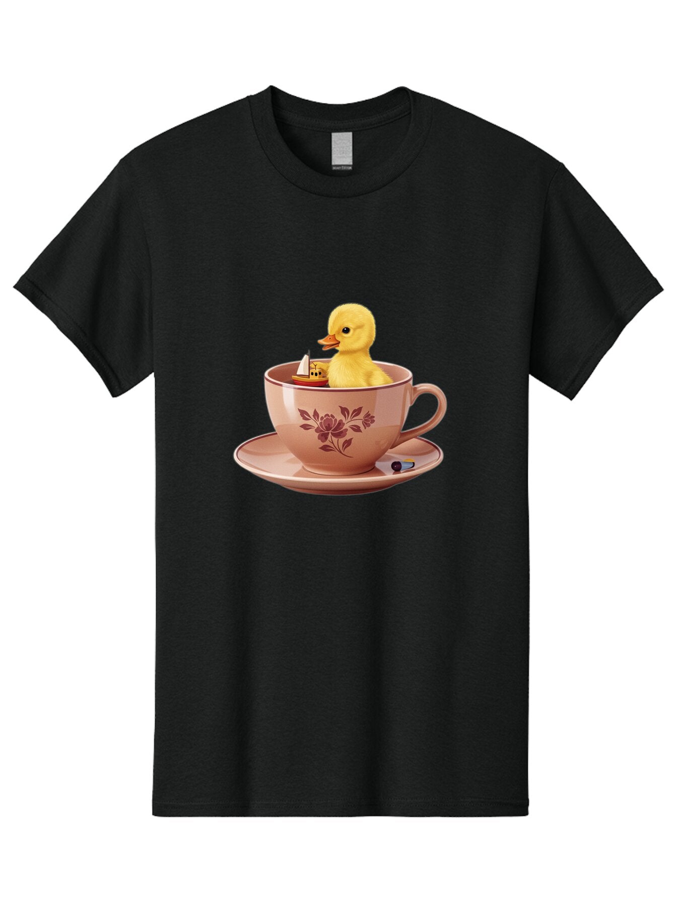 Duck-In-Teacup-2 Men'S Graphic Tee, 100% Cotton, Comfortable Casual Summer Wear, Machine Washable, Vintage Camera, Old Camera, Antique Camera, Black Camera, Classic Photography, Photography Equipment, Nostalgic Device, Film Camera, Camera Art Baq754 6