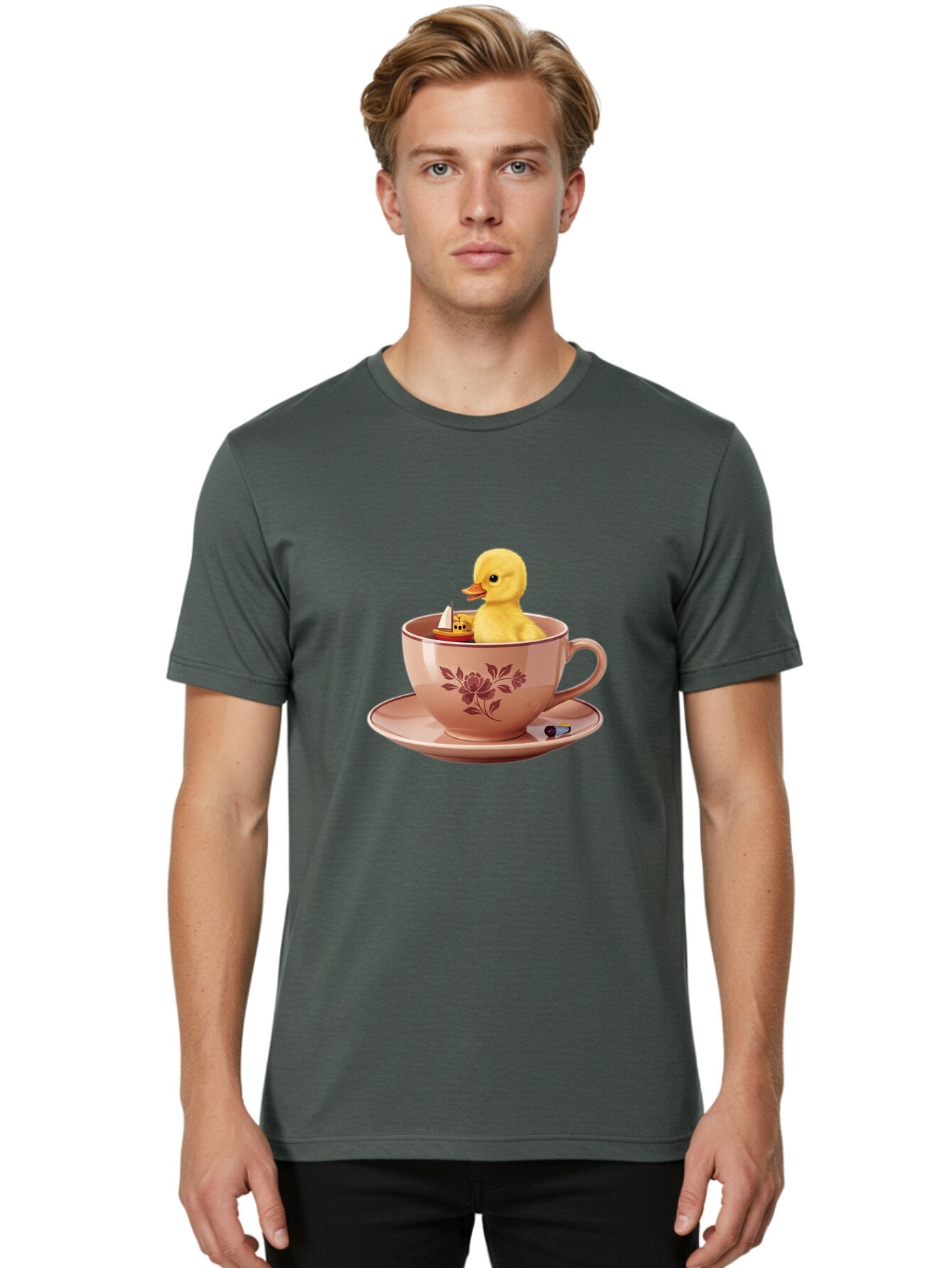 Duck-In-Teacup-2 Men'S Graphic Tee, 100% Cotton, Comfortable Casual Summer Wear, Machine Washable, Vintage Camera, Old Camera, Antique Camera, Black Camera, Classic Photography, Photography Equipment, Nostalgic Device, Film Camera, Camera Art Baq754 26
