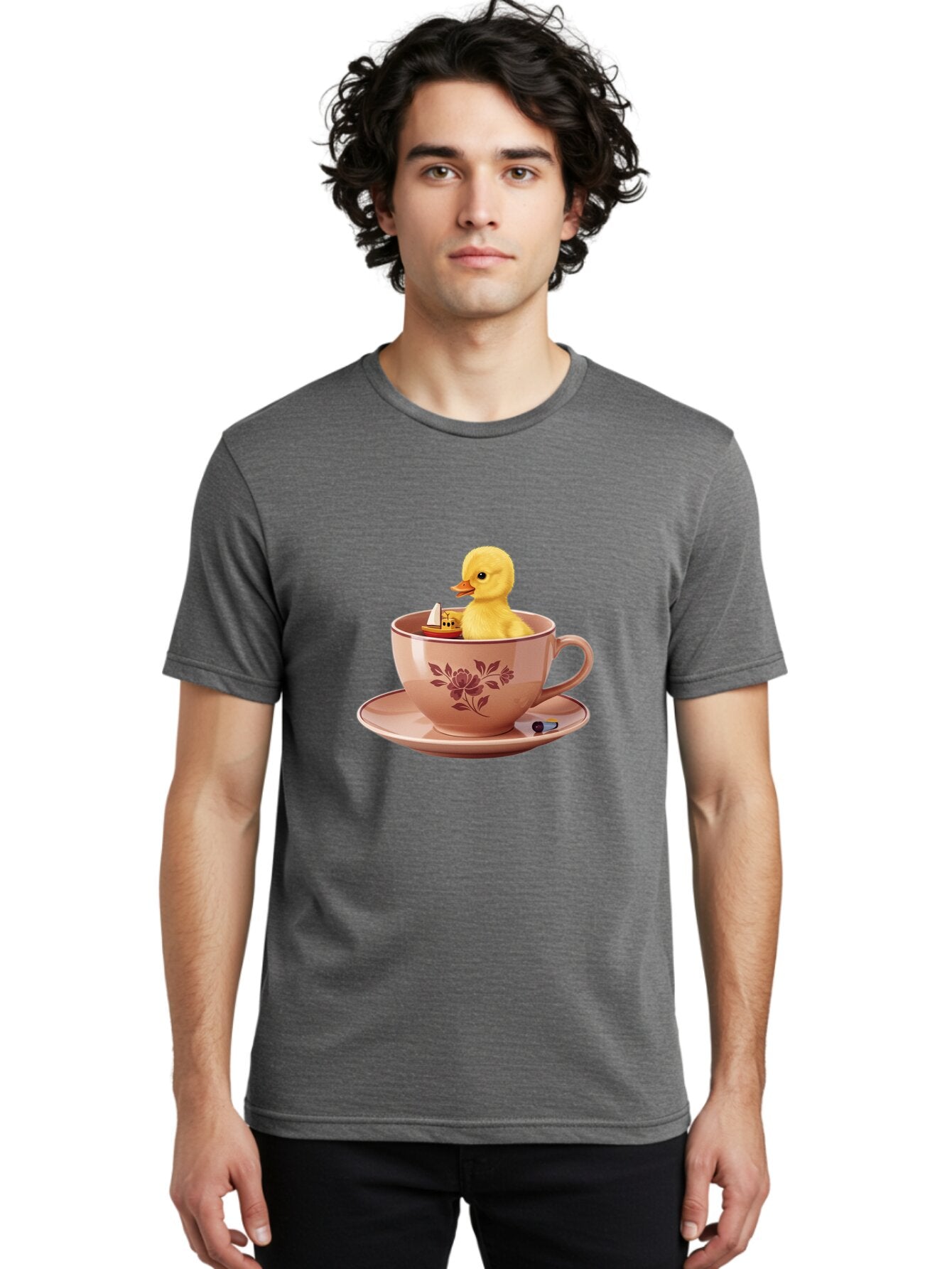 Duck-In-Teacup-2 Men'S Graphic Tee, 100% Cotton, Comfortable Casual Summer Wear, Machine Washable, Vintage Camera, Old Camera, Antique Camera, Black Camera, Classic Photography, Photography Equipment, Nostalgic Device, Film Camera, Camera Art Baq754 27