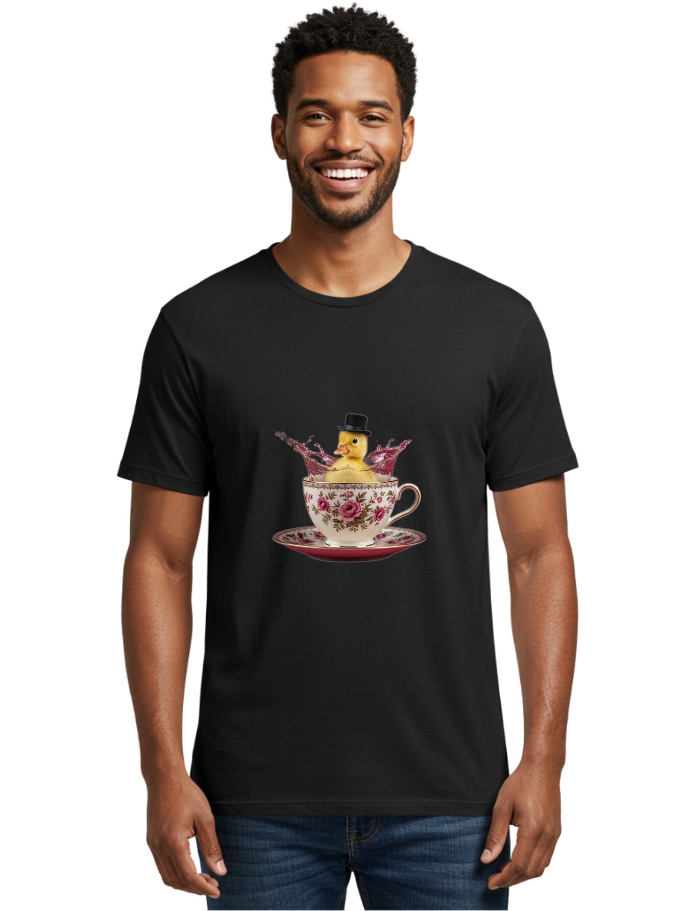 Duck-In-Teacup Men'S Graphic Tee, 100% Cotton, Comfortable Casual Summer Wear, Machine Washable, Vintage Camera, Old Camera, Antique Camera, Black Camera, Classic Photography, Photography Equipment, Nostalgic Device, Film Camera, Camera Art Baq755 24