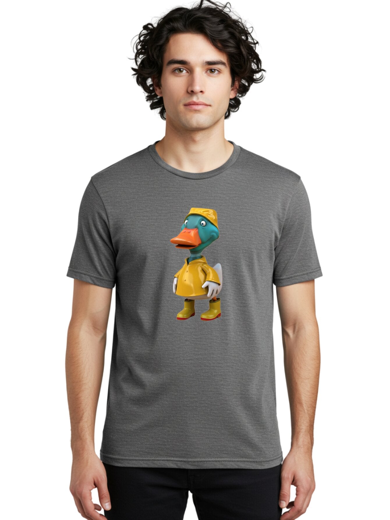 Duck-In-Yellow-Rain-Gear Men'S Graphic Tee, 100% Cotton, Comfortable Casual Summer Wear, Machine Washable, Vintage Camera, Old Camera, Antique Camera, Black Camera, Classic Photography, Photography Equipment, Nostalgic Device, Film Camera, Baq756 24