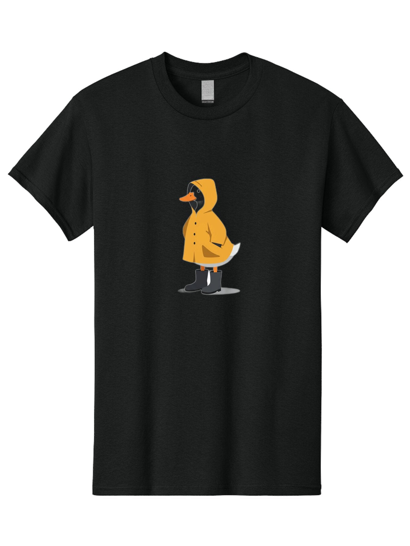 Duck-In-Yellow-Raincoat Men'S Graphic Tee, 100% Cotton, Comfortable Casual Summer Wear, Machine Washable, Vintage Camera, Old Camera, Antique Camera, Black Camera, Classic Photography, Photography Equipment, Nostalgic Device, Film Camera, Baq757 15