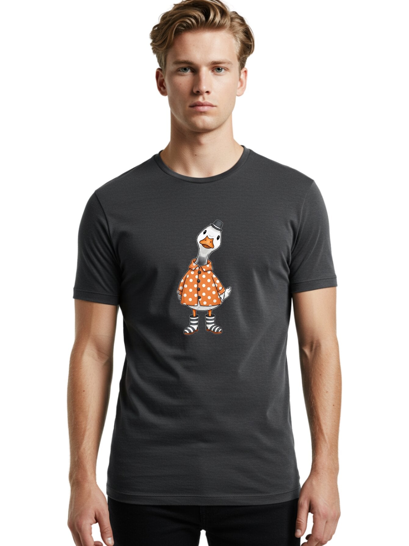 Duck Men'S Graphic Tee, 100% Cotton, Comfortable Casual Summer Wear, Machine Washable, Vintage Camera, Old Camera, Antique Camera, Black Camera, Classic Photography, Photography Equipment, Nostalgic Device, Film Camera, Camera Art Baq759 24