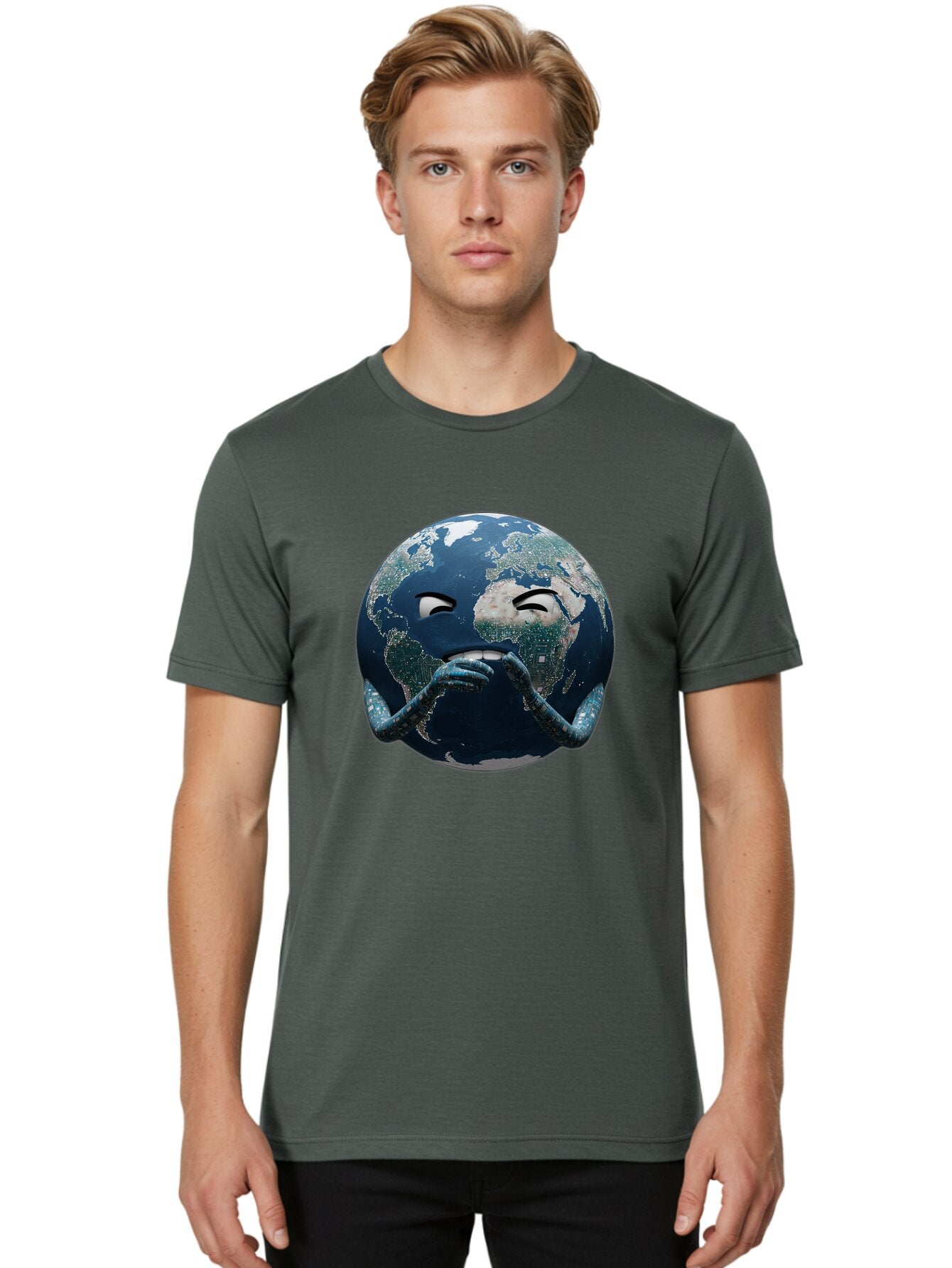 Earth-Emoji-1 Men'S Graphic Tee, 100% Cotton, Comfortable Casual Summer Wear, Machine Washable, Vintage Camera, Old Camera, Antique Camera, Black Camera, Classic Photography, Photography Equipment, Nostalgic Device, Film Camera, Camera Art Baq767 17