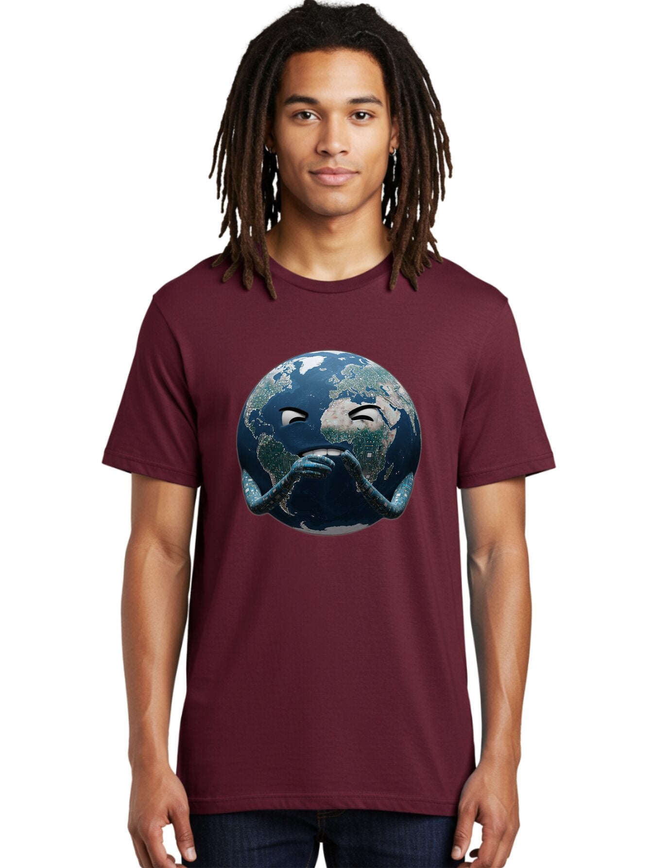 Earth-Emoji-1 Men'S Graphic Tee, 100% Cotton, Comfortable Casual Summer Wear, Machine Washable, Vintage Camera, Old Camera, Antique Camera, Black Camera, Classic Photography, Photography Equipment, Nostalgic Device, Film Camera, Camera Art Baq767 25