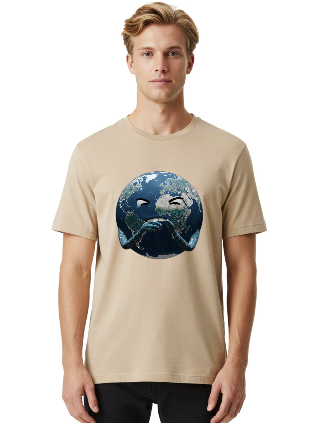Earth-Emoji-1 Men'S Graphic Tee, 100% Cotton, Comfortable Casual Summer Wear, Machine Washable, Vintage Camera, Old Camera, Antique Camera, Black Camera, Classic Photography, Photography Equipment, Nostalgic Device, Film Camera, Camera Art Baq767 19