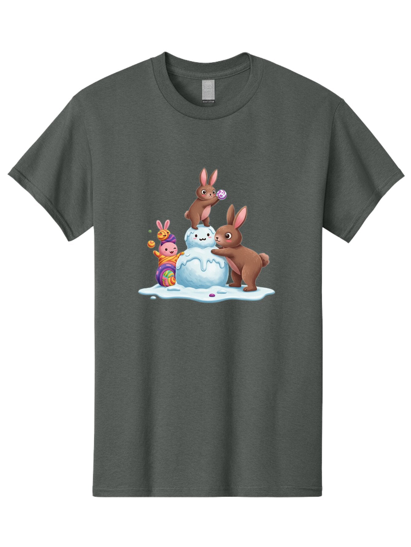 Easter-Bunnies-Building-Snowman Men'S Graphic Tee, 100% Cotton, Comfortable Casual Summer Wear, Machine Washable, Vintage Camera, Old Camera, Antique Camera, Black Camera, Classic Photography, Photography Equipment, Nostalgic Device, Baq773 7