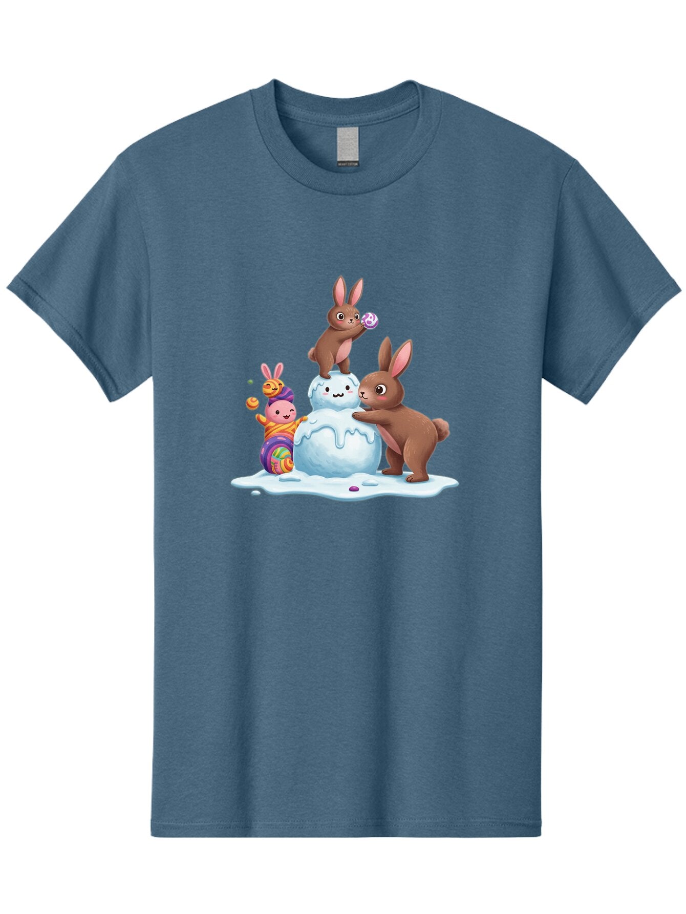 Easter-Bunnies-Building-Snowman Men'S Graphic Tee, 100% Cotton, Comfortable Casual Summer Wear, Machine Washable, Vintage Camera, Old Camera, Antique Camera, Black Camera, Classic Photography, Photography Equipment, Nostalgic Device, Baq773 13
