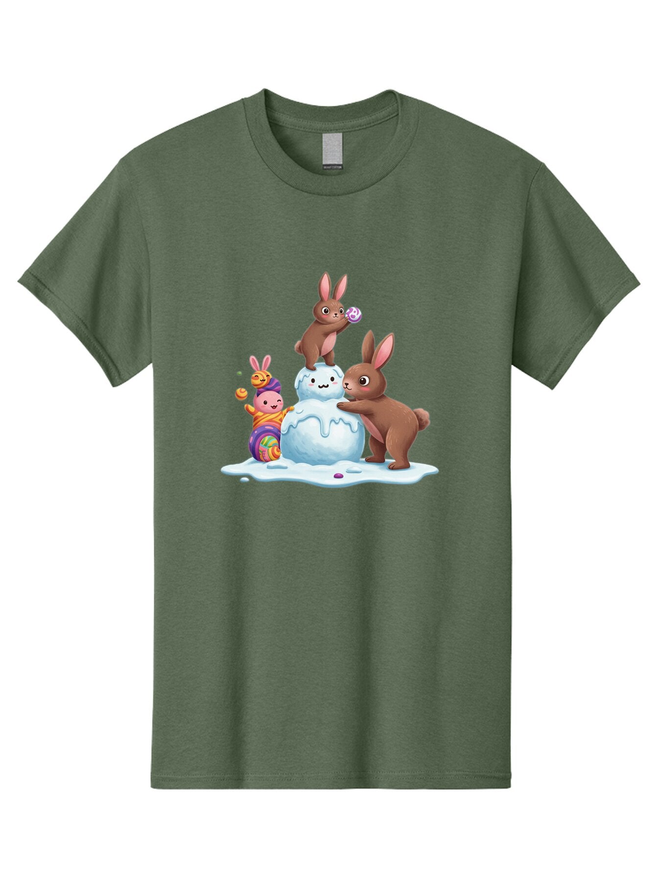 Easter-Bunnies-Building-Snowman Men'S Graphic Tee, 100% Cotton, Comfortable Casual Summer Wear, Machine Washable, Vintage Camera, Old Camera, Antique Camera, Black Camera, Classic Photography, Photography Equipment, Nostalgic Device, Baq773 5
