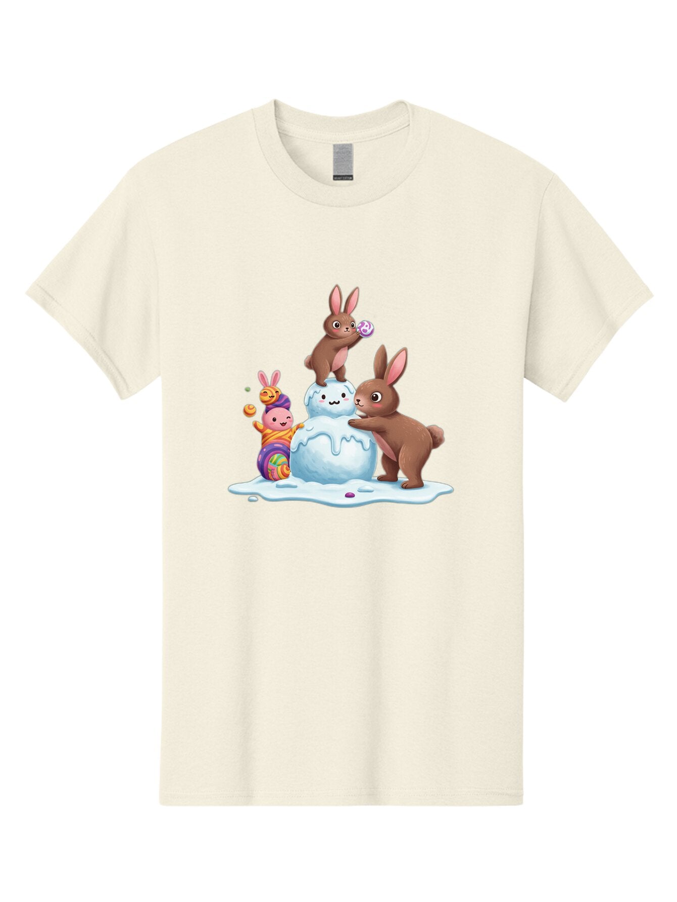 Easter-Bunnies-Building-Snowman Men'S Graphic Tee, 100% Cotton, Comfortable Casual Summer Wear, Machine Washable, Vintage Camera, Old Camera, Antique Camera, Black Camera, Classic Photography, Photography Equipment, Nostalgic Device, Baq773 4