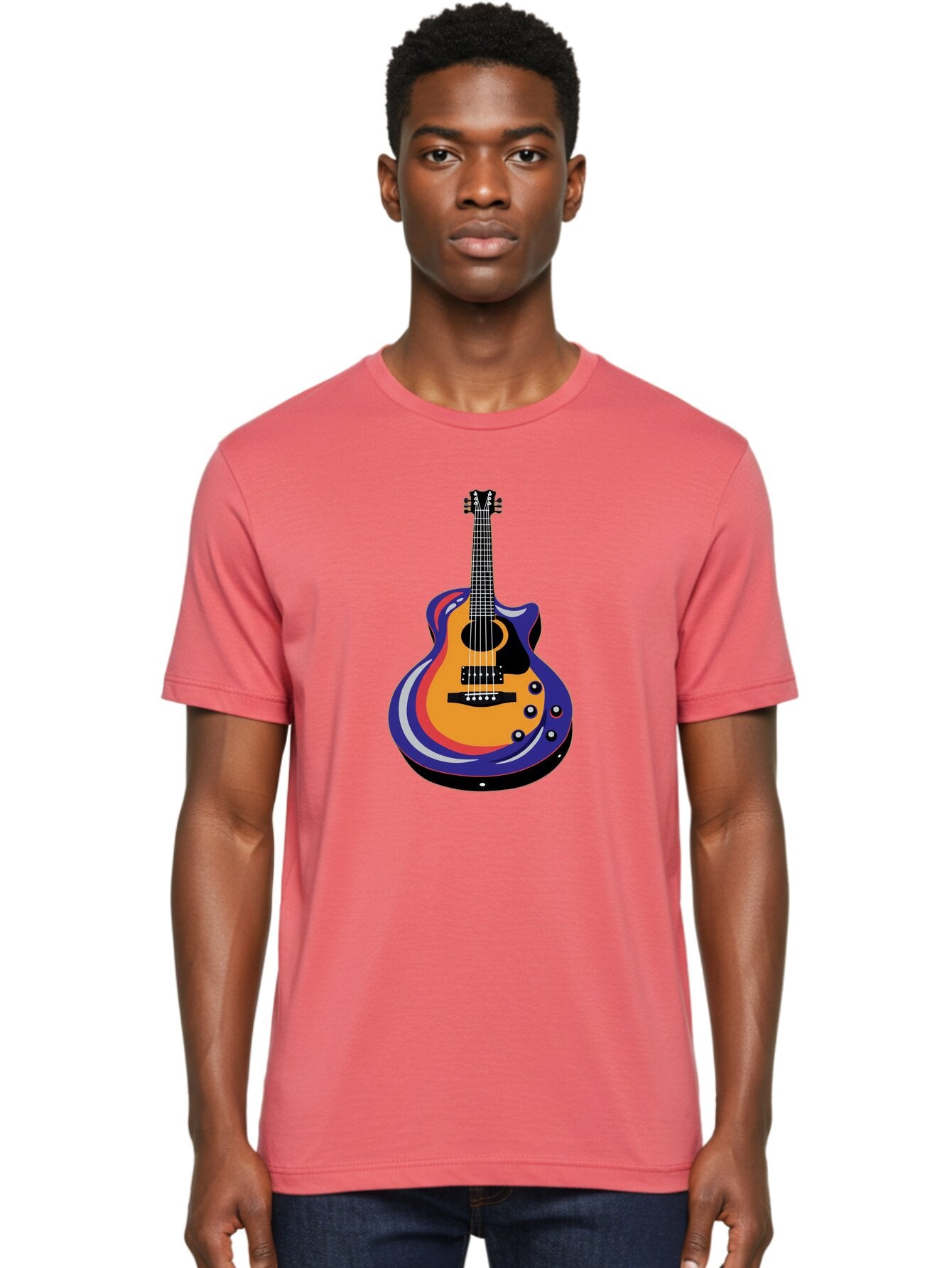 Electric-Guitar Men'S Graphic Tee, 100% Cotton, Comfortable Casual Summer Wear, Machine Washable, Vintage Camera, Old Camera, Antique Camera, Black Camera, Classic Photography, Photography Equipment, Nostalgic Device, Film Camera, Camera Art Baq775 20