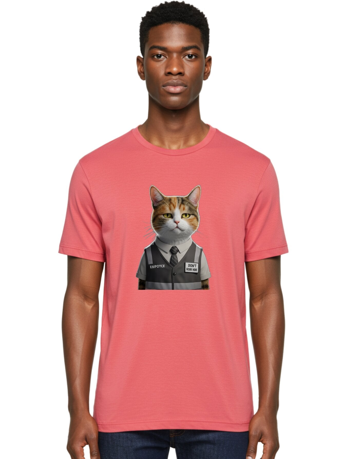 Employee-Cat Men'S Graphic Tee, 100% Cotton, Comfortable Casual Summer Wear, Machine Washable, Vintage Camera, Old Camera, Antique Camera, Black Camera, Classic Photography, Photography Equipment, Nostalgic Device, Film Camera, Camera Art Baq784 19