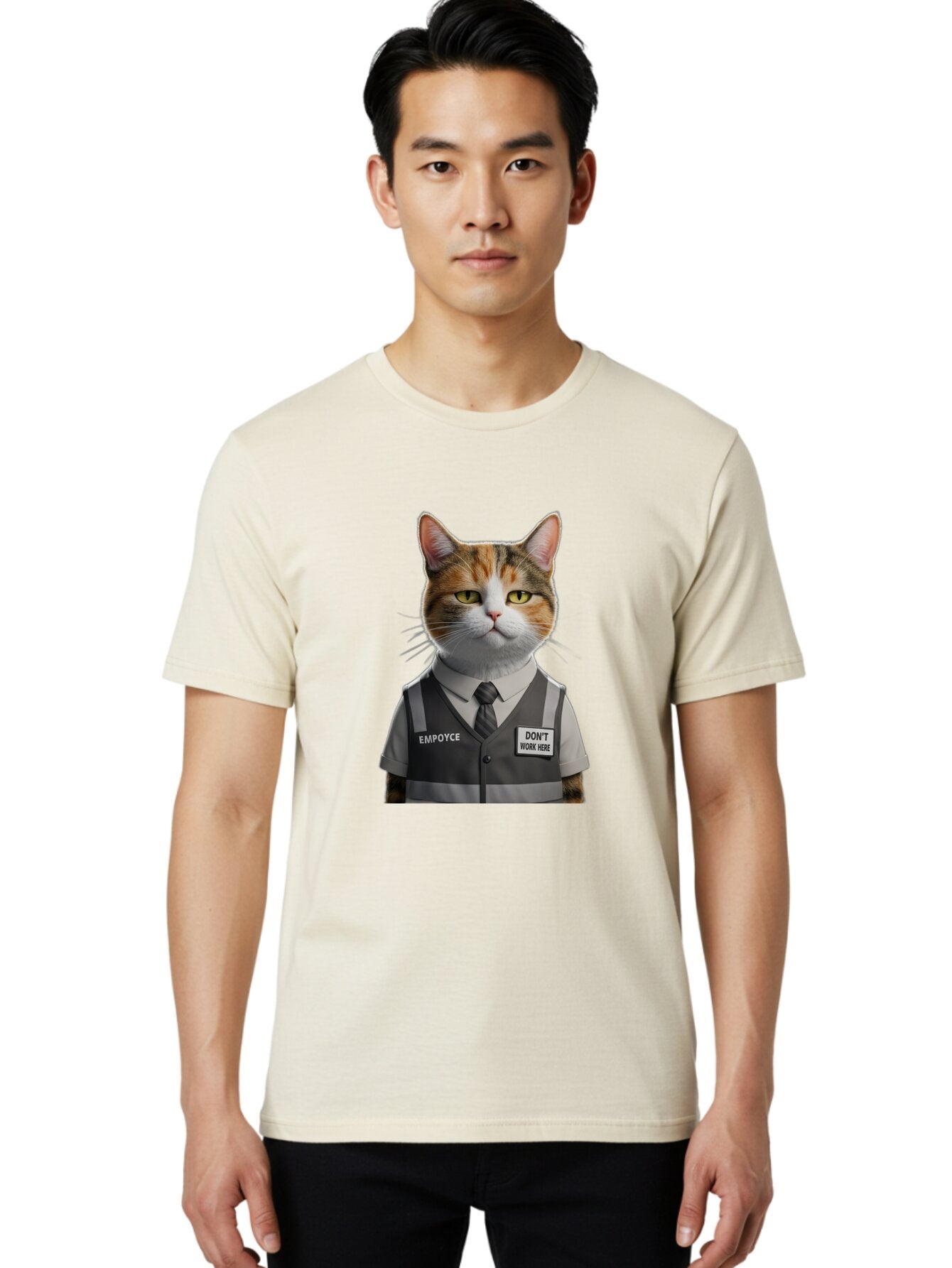 Employee-Cat Men'S Graphic Tee, 100% Cotton, Comfortable Casual Summer Wear, Machine Washable, Vintage Camera, Old Camera, Antique Camera, Black Camera, Classic Photography, Photography Equipment, Nostalgic Device, Film Camera, Camera Art Baq784 18