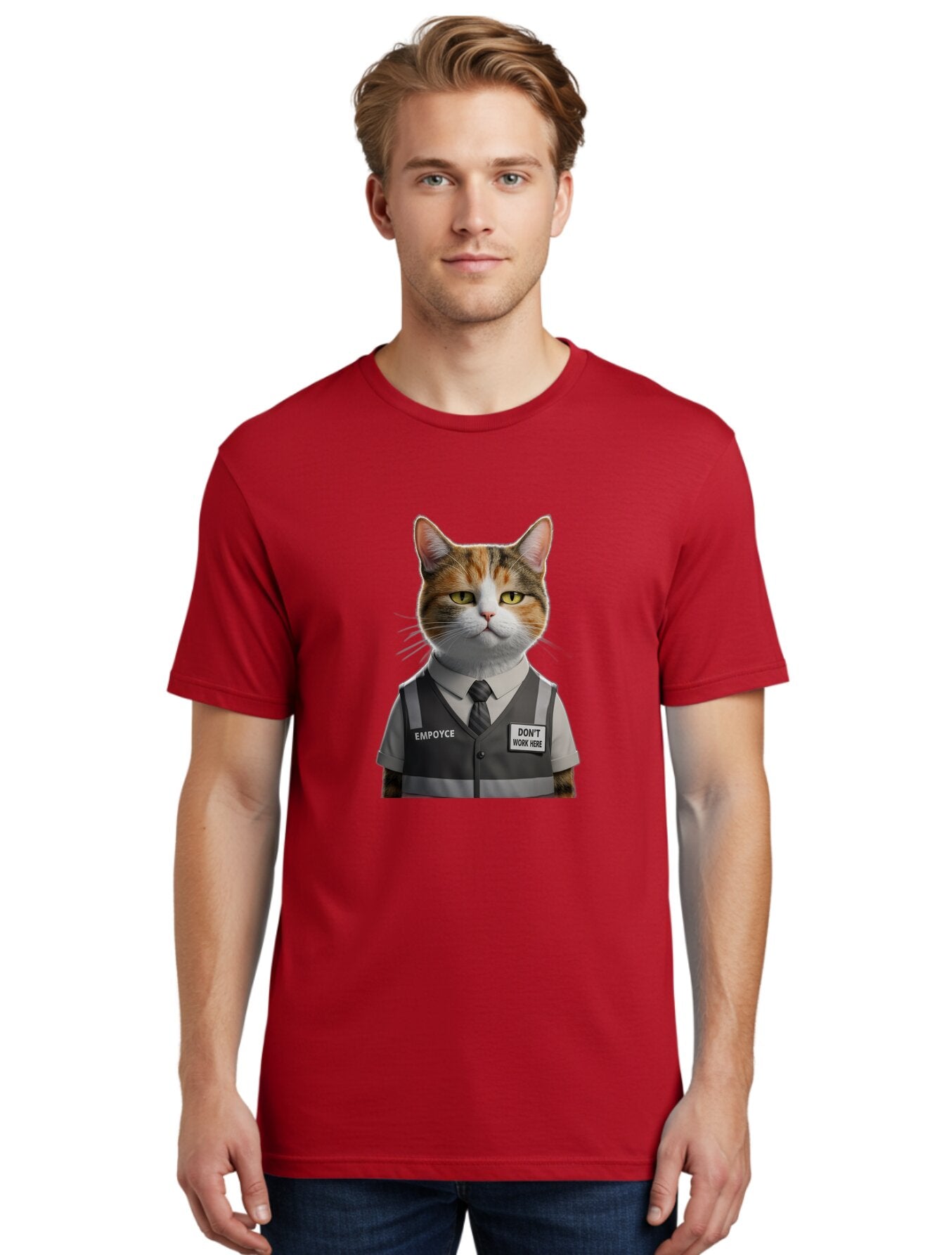Employee-Cat Men'S Graphic Tee, 100% Cotton, Comfortable Casual Summer Wear, Machine Washable, Vintage Camera, Old Camera, Antique Camera, Black Camera, Classic Photography, Photography Equipment, Nostalgic Device, Film Camera, Camera Art Baq784 25