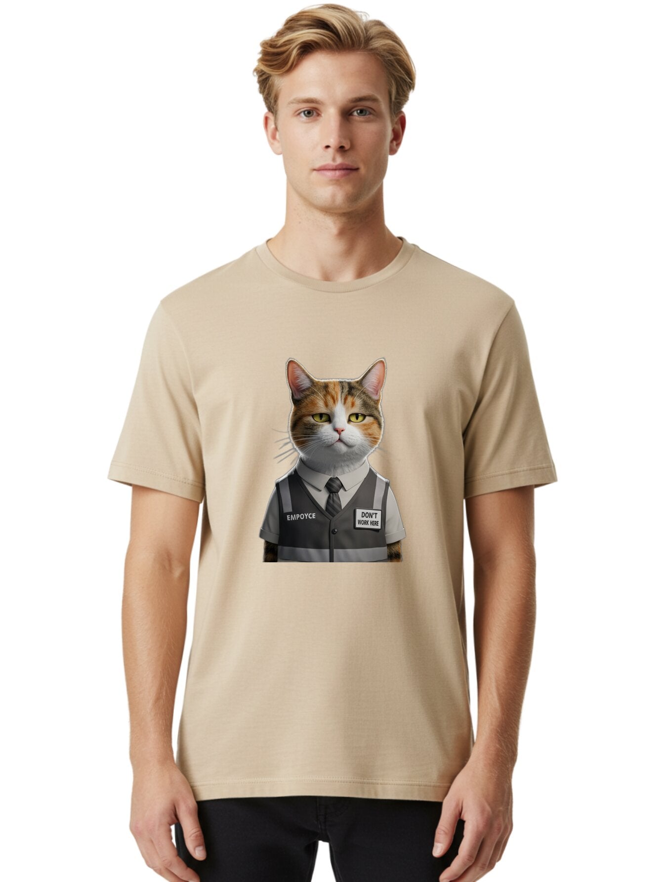Employee-Cat Men'S Graphic Tee, 100% Cotton, Comfortable Casual Summer Wear, Machine Washable, Vintage Camera, Old Camera, Antique Camera, Black Camera, Classic Photography, Photography Equipment, Nostalgic Device, Film Camera, Camera Art Baq784 30