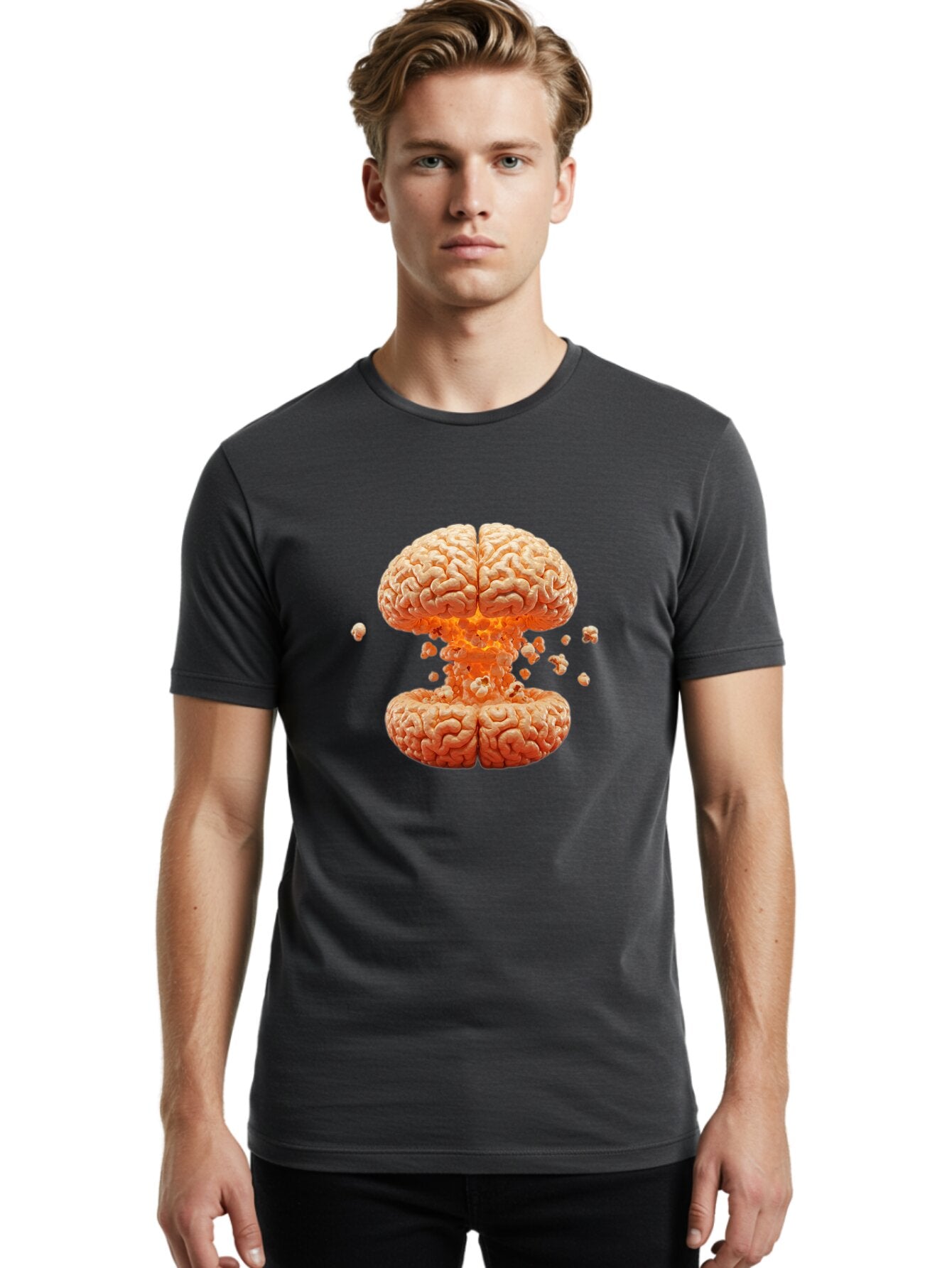 Exploding-Brain-1 Men'S Graphic Tee, 100% Cotton, Comfortable Casual Summer Wear, Machine Washable, Vintage Camera, Old Camera, Antique Camera, Black Camera, Classic Photography, Photography Equipment, Nostalgic Device, Film Camera, Camera Art Baq788 20