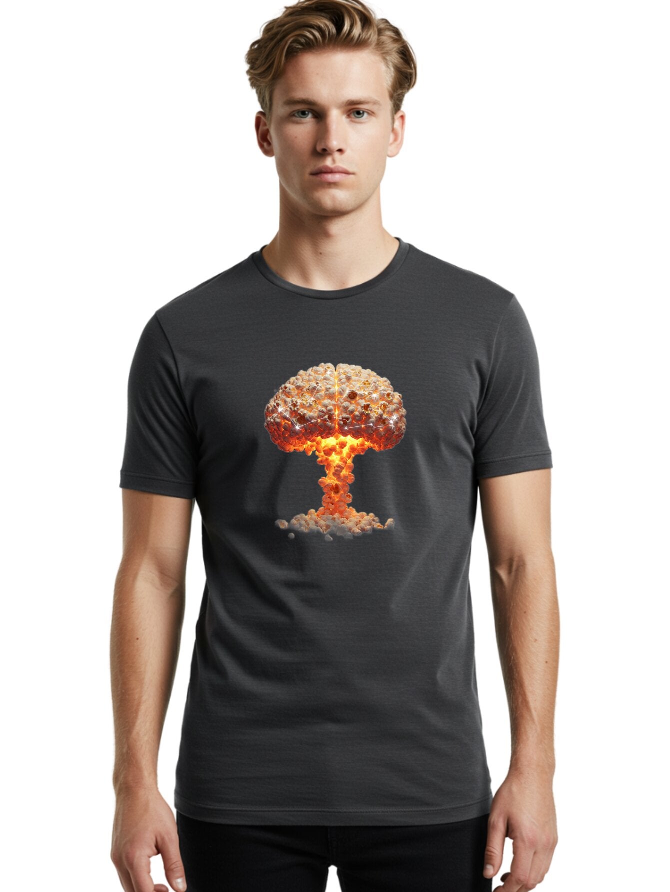 Exploding-Brain Men'S Graphic Tee, 100% Cotton, Comfortable Casual Summer Wear, Machine Washable, Vintage Camera, Old Camera, Antique Camera, Black Camera, Classic Photography, Photography Equipment, Nostalgic Device, Film Camera, Camera Art Baq789 27
