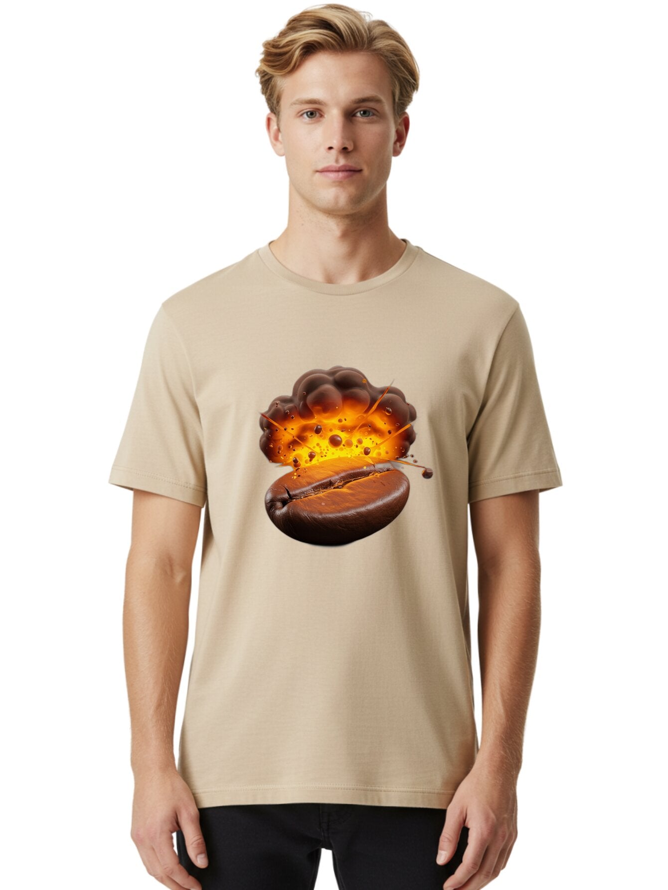 Exploding-Coffee-Bean Men'S Graphic Tee, 100% Cotton, Comfortable Casual Summer Wear, Machine Washable, Vintage Camera, Old Camera, Antique Camera, Black Camera, Classic Photography, Photography Equipment, Nostalgic Device, Film Camera, Baq790 16