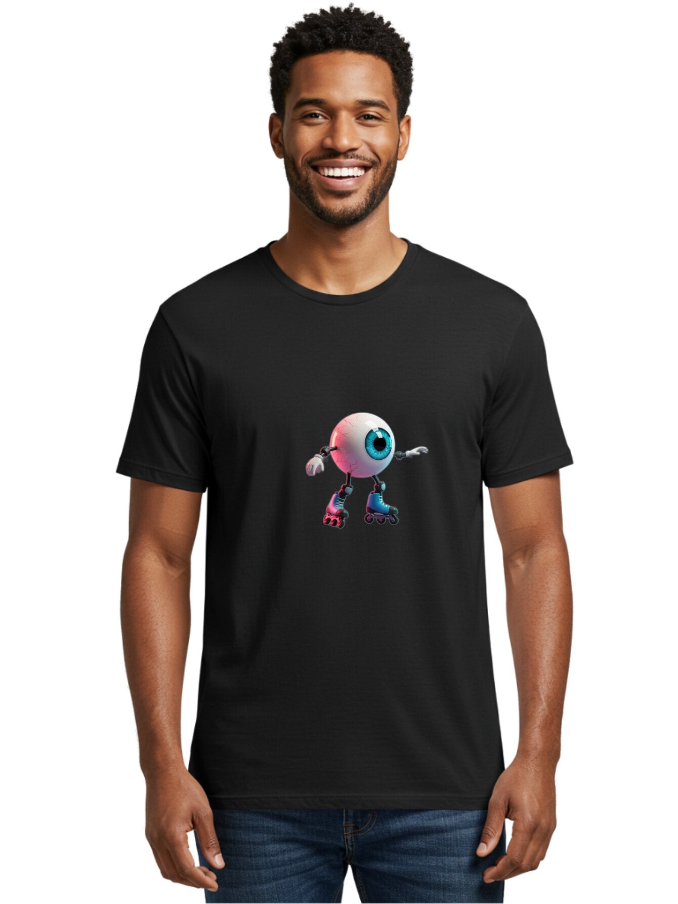 Eye-On-Rollerskates Men'S Graphic Tee, 100% Cotton, Comfortable Casual Summer Wear, Machine Washable, Vintage Camera, Old Camera, Antique Camera, Black Camera, Classic Photography, Photography Equipment, Nostalgic Device, Film Camera, Baq792 25