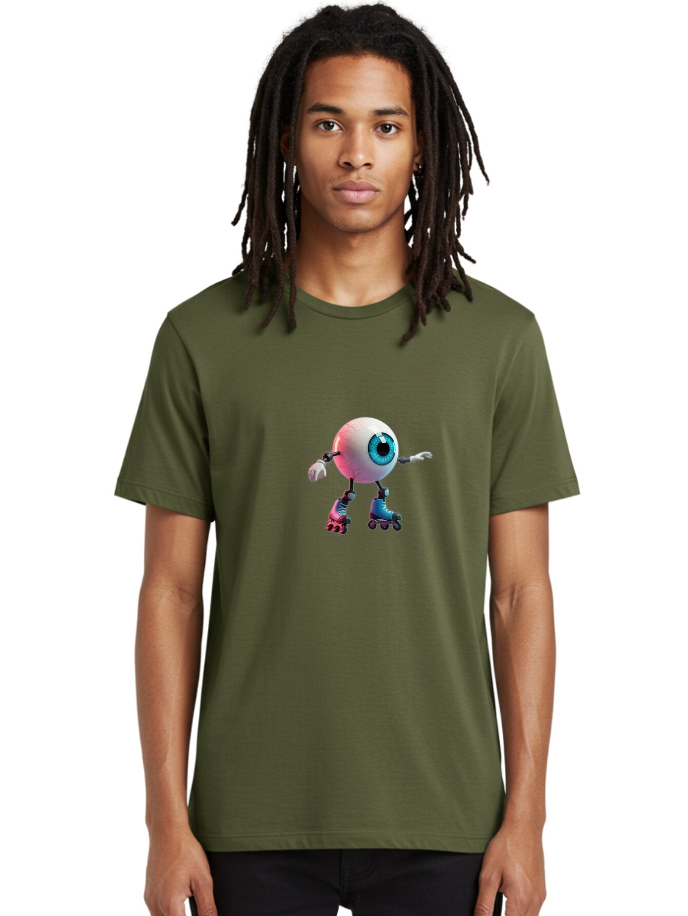 Eye-On-Rollerskates Men'S Graphic Tee, 100% Cotton, Comfortable Casual Summer Wear, Machine Washable, Vintage Camera, Old Camera, Antique Camera, Black Camera, Classic Photography, Photography Equipment, Nostalgic Device, Film Camera, Baq792 30