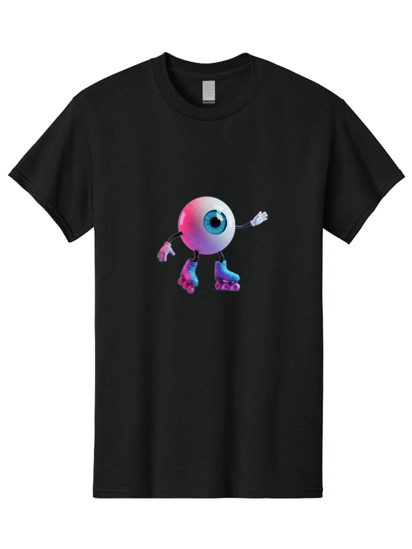 Eyeball-On-Rollerskates-1 Men'S Graphic Tee, 100% Cotton, Comfortable Casual Summer Wear, Machine Washable, Vintage Camera, Old Camera, Antique Camera, Black Camera, Classic Photography, Photography Equipment, Nostalgic Device, Film Camera, Baq794 1