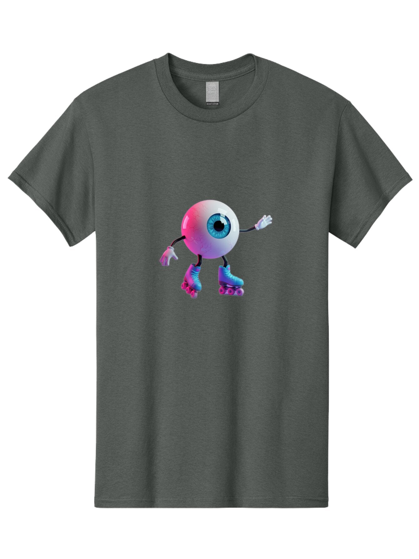 Eyeball-On-Rollerskates-1 Men'S Graphic Tee, 100% Cotton, Comfortable Casual Summer Wear, Machine Washable, Vintage Camera, Old Camera, Antique Camera, Black Camera, Classic Photography, Photography Equipment, Nostalgic Device, Film Camera, Baq794 2