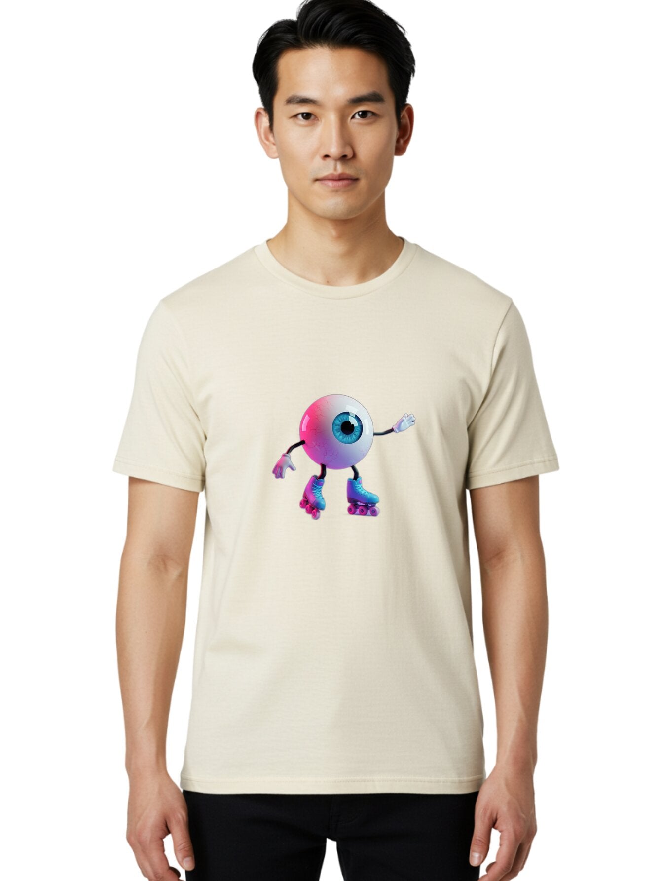 Eyeball-On-Rollerskates-1 Men'S Graphic Tee, 100% Cotton, Comfortable Casual Summer Wear, Machine Washable, Vintage Camera, Old Camera, Antique Camera, Black Camera, Classic Photography, Photography Equipment, Nostalgic Device, Film Camera, Baq794 17