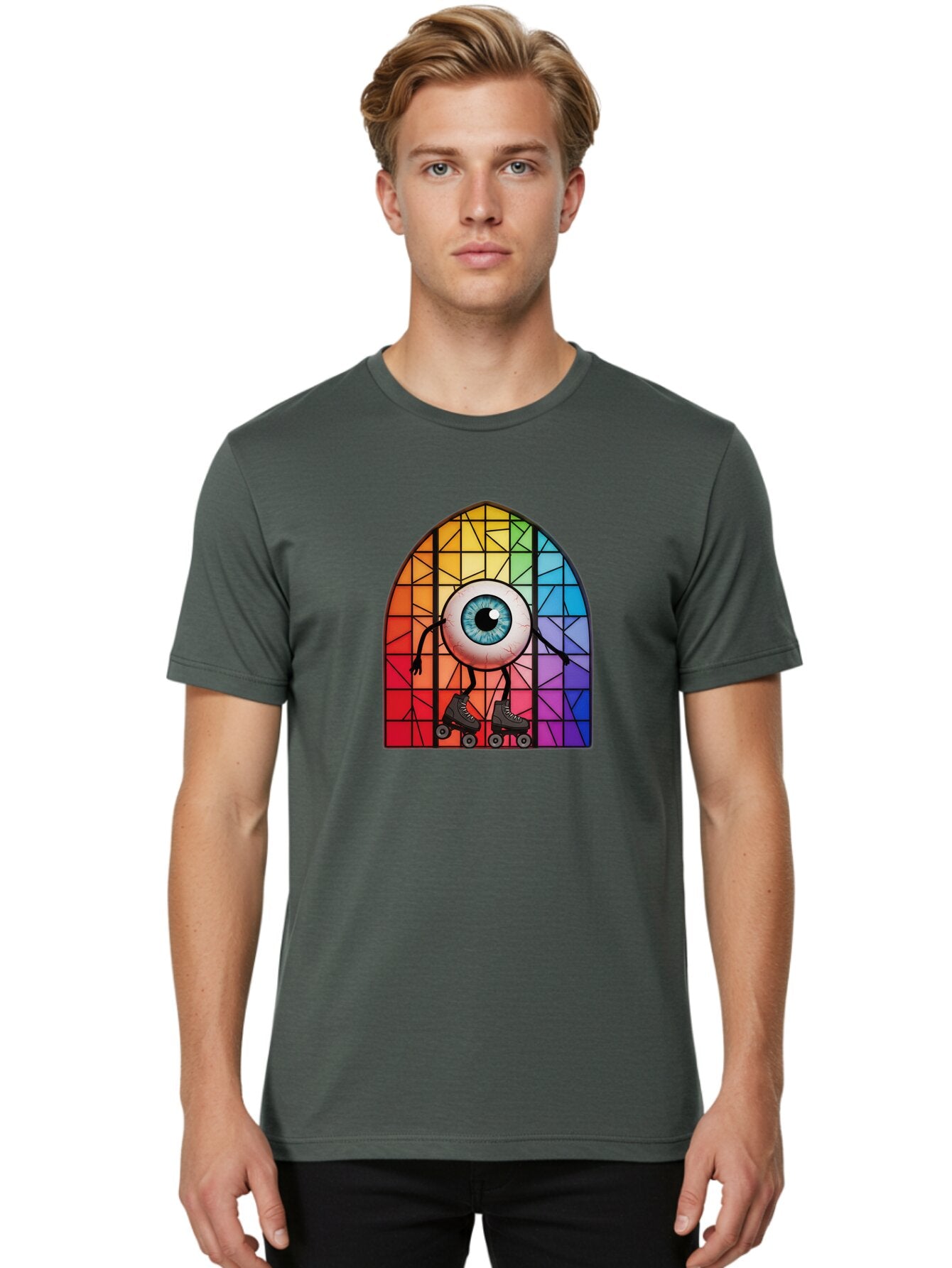 Eyeball-On-Rollerskates-2 Men'S Graphic Tee, 100% Cotton, Comfortable Casual Summer Wear, Machine Washable, Vintage Camera, Old Camera, Antique Camera, Black Camera, Classic Photography, Photography Equipment, Nostalgic Device, Film Camera, Baq795 17