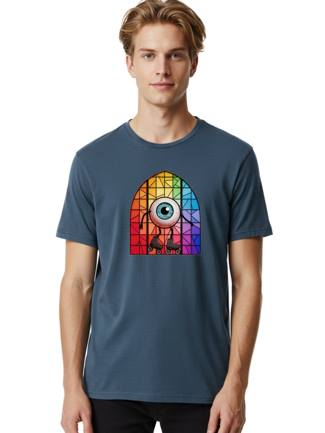 Eyeball-On-Rollerskates-2 Men'S Graphic Tee, 100% Cotton, Comfortable Casual Summer Wear, Machine Washable, Vintage Camera, Old Camera, Antique Camera, Black Camera, Classic Photography, Photography Equipment, Nostalgic Device, Film Camera, Baq795 20