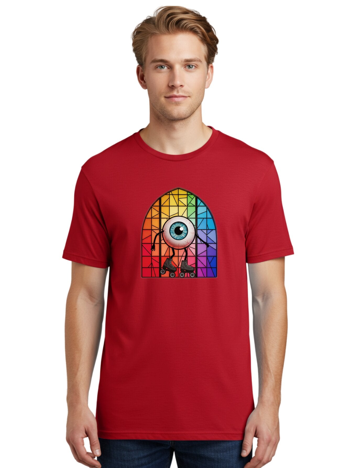 Eyeball-On-Rollerskates-2 Men'S Graphic Tee, 100% Cotton, Comfortable Casual Summer Wear, Machine Washable, Vintage Camera, Old Camera, Antique Camera, Black Camera, Classic Photography, Photography Equipment, Nostalgic Device, Film Camera, Baq795 23