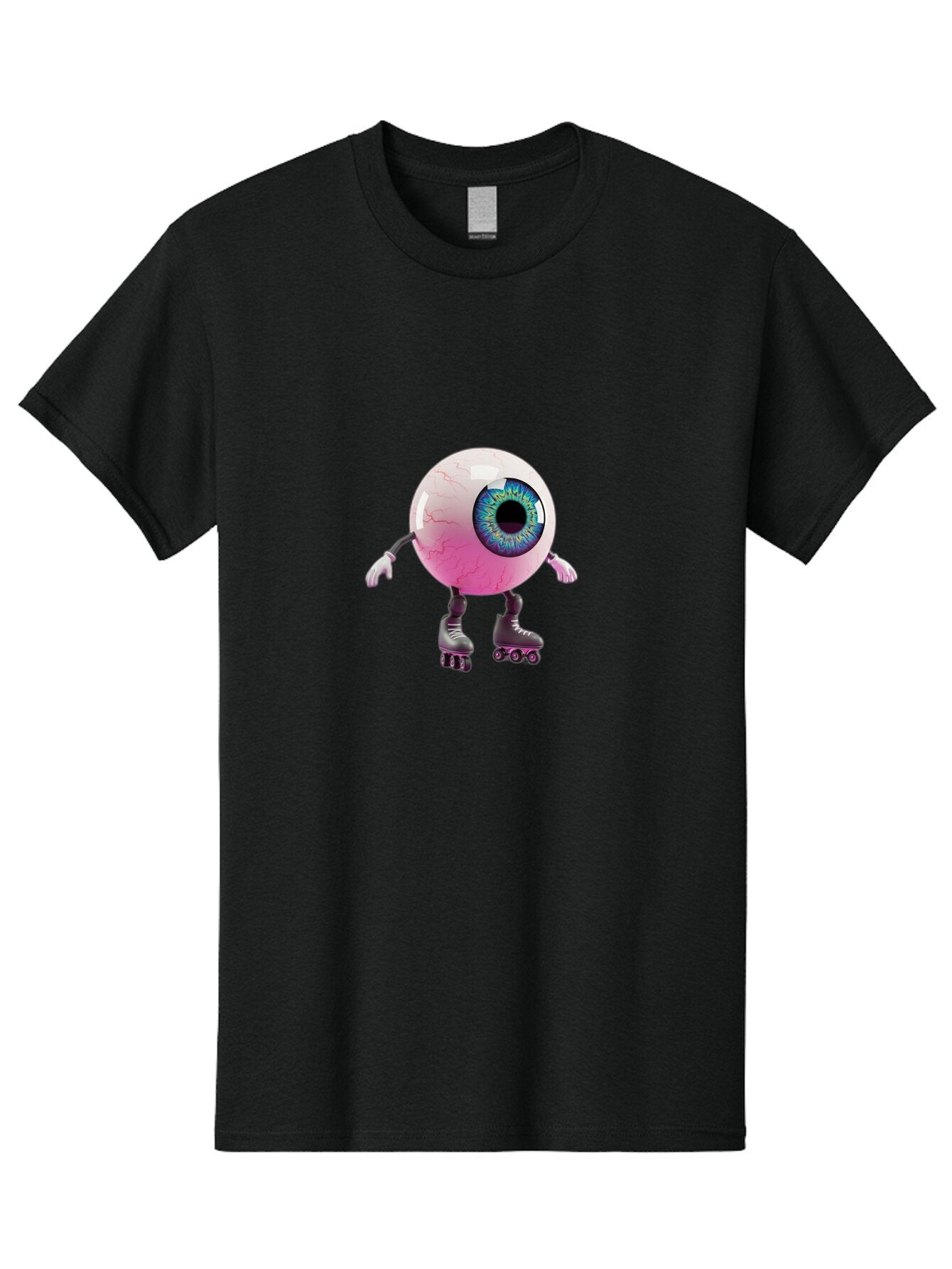 Eyeball-On-Rollerskates-4 Men'S Graphic Tee, 100% Cotton, Comfortable Casual Summer Wear, Machine Washable, Vintage Camera, Old Camera, Antique Camera, Black Camera, Classic Photography, Photography Equipment, Nostalgic Device, Film Camera, Baq797 7