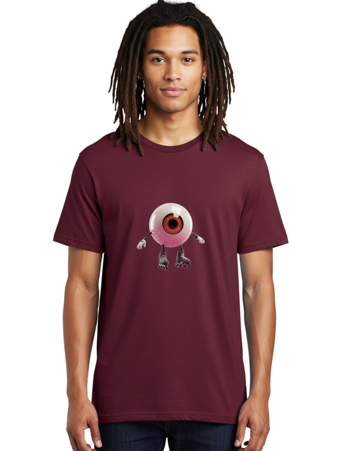 Eyeball-On-Rollerskates-7 Men'S Graphic Tee, 100% Cotton, Comfortable Casual Summer Wear, Machine Washable, Vintage Camera, Old Camera, Antique Camera, Black Camera, Classic Photography, Photography Equipment, Nostalgic Device, Film Camera, Baq800 20