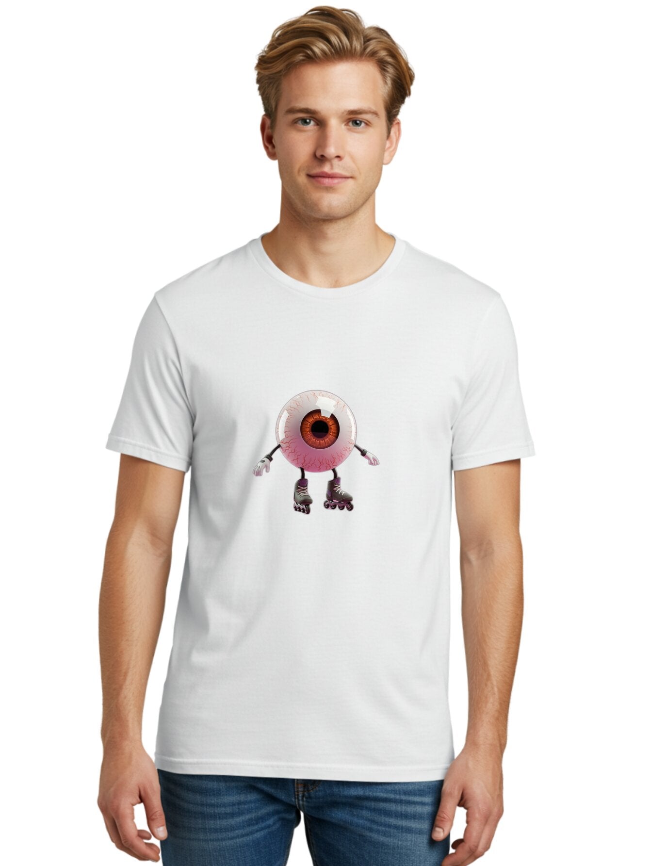 Eyeball-On-Rollerskates-7 Men'S Graphic Tee, 100% Cotton, Comfortable Casual Summer Wear, Machine Washable, Vintage Camera, Old Camera, Antique Camera, Black Camera, Classic Photography, Photography Equipment, Nostalgic Device, Film Camera, Baq800 28