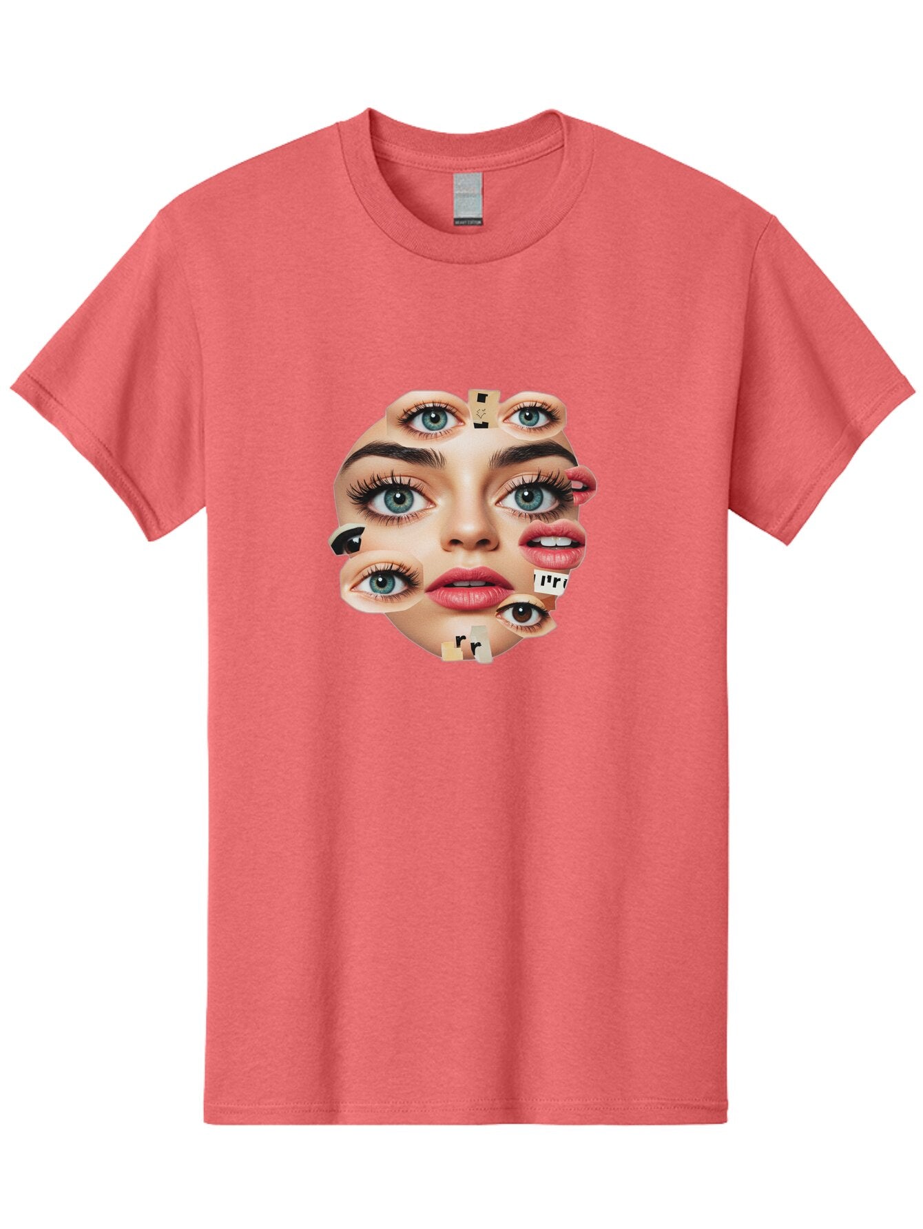 Facial-Features-Collage Men'S Graphic Tee, 100% Cotton, Comfortable Casual Summer Wear, Machine Washable, Vintage Camera, Old Camera, Antique Camera, Black Camera, Classic Photography, Photography Equipment, Nostalgic Device, Film Camera, Baq806 4