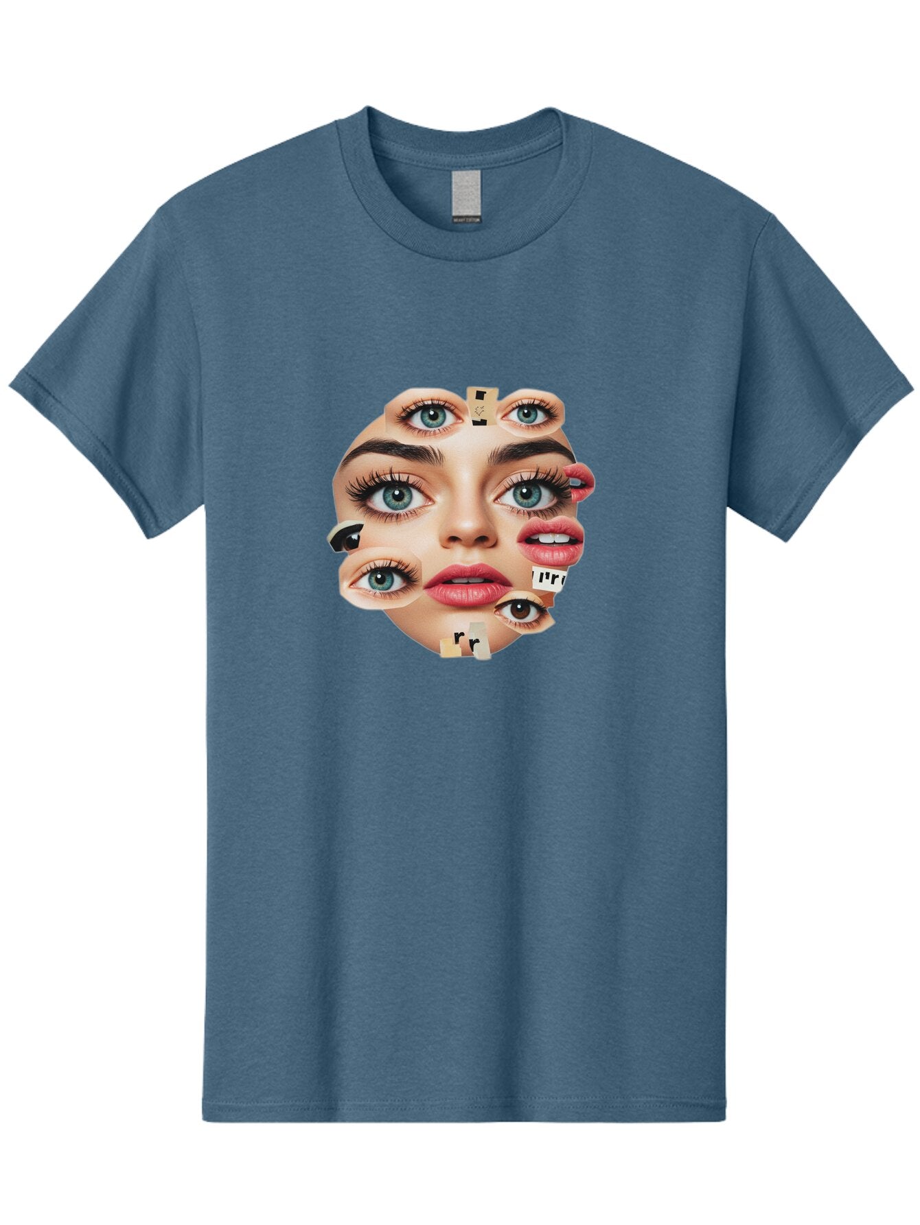 Facial-Features-Collage Men'S Graphic Tee, 100% Cotton, Comfortable Casual Summer Wear, Machine Washable, Vintage Camera, Old Camera, Antique Camera, Black Camera, Classic Photography, Photography Equipment, Nostalgic Device, Film Camera, Baq806 10