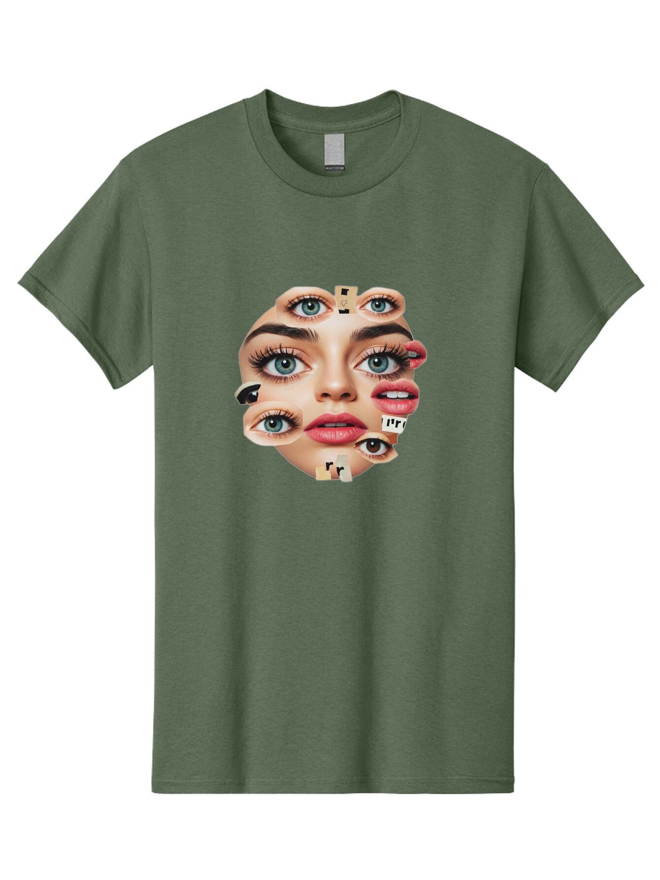 Facial-Features-Collage Men'S Graphic Tee, 100% Cotton, Comfortable Casual Summer Wear, Machine Washable, Vintage Camera, Old Camera, Antique Camera, Black Camera, Classic Photography, Photography Equipment, Nostalgic Device, Film Camera, Baq806 13