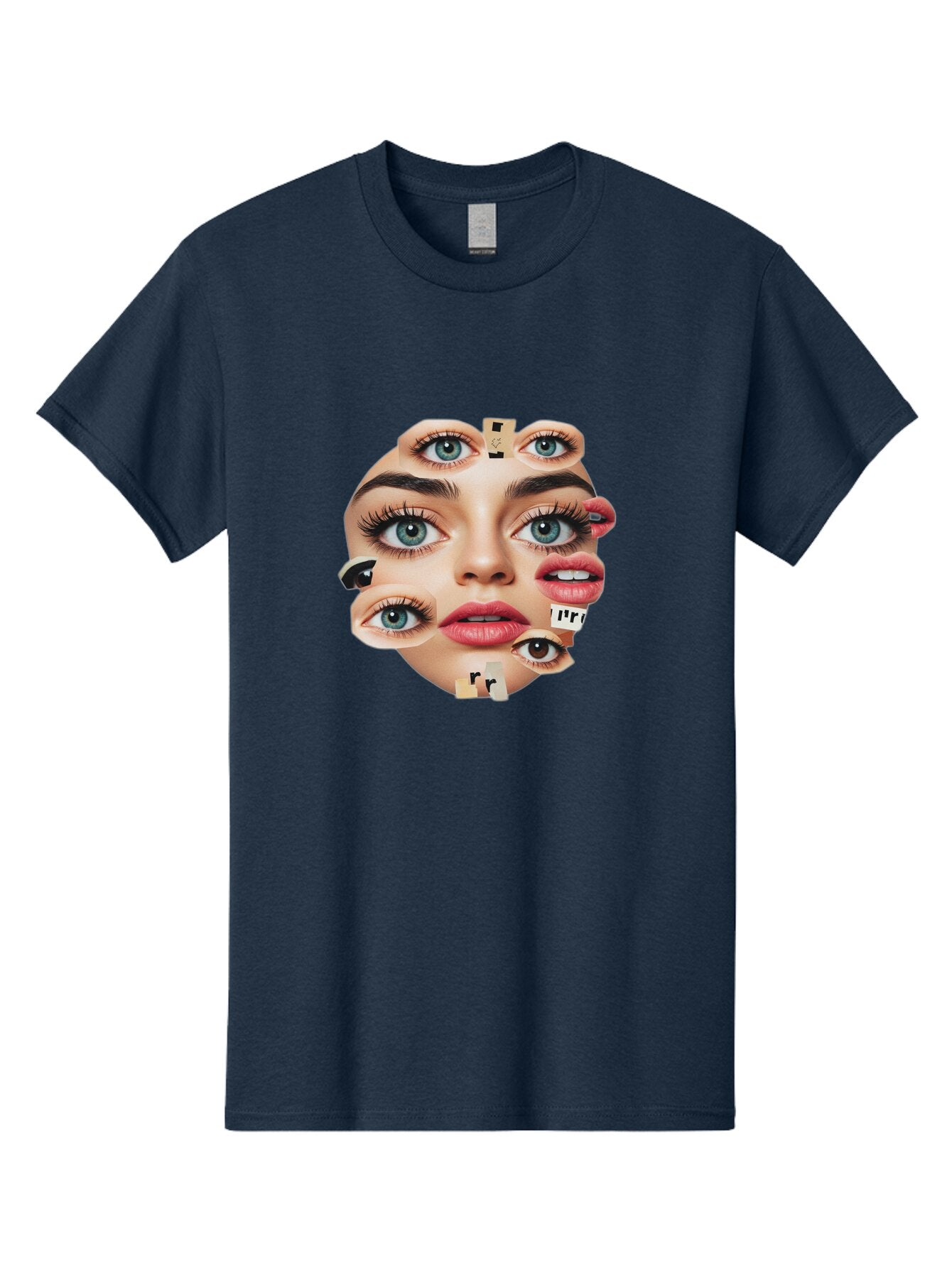 Facial-Features-Collage Men'S Graphic Tee, 100% Cotton, Comfortable Casual Summer Wear, Machine Washable, Vintage Camera, Old Camera, Antique Camera, Black Camera, Classic Photography, Photography Equipment, Nostalgic Device, Film Camera, Baq806 12