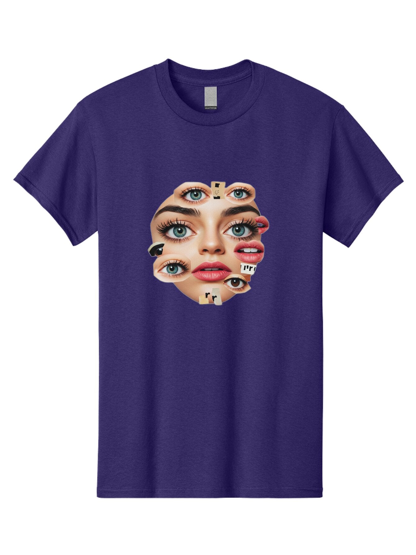 Facial-Features-Collage Men'S Graphic Tee, 100% Cotton, Comfortable Casual Summer Wear, Machine Washable, Vintage Camera, Old Camera, Antique Camera, Black Camera, Classic Photography, Photography Equipment, Nostalgic Device, Film Camera, Baq806 1