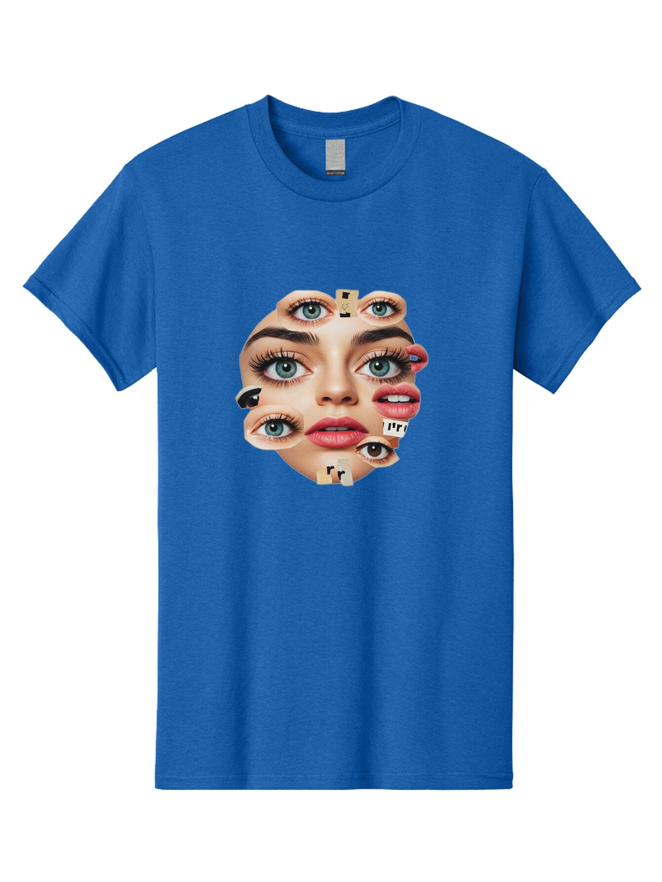 Facial-Features-Collage Men'S Graphic Tee, 100% Cotton, Comfortable Casual Summer Wear, Machine Washable, Vintage Camera, Old Camera, Antique Camera, Black Camera, Classic Photography, Photography Equipment, Nostalgic Device, Film Camera, Baq806 15