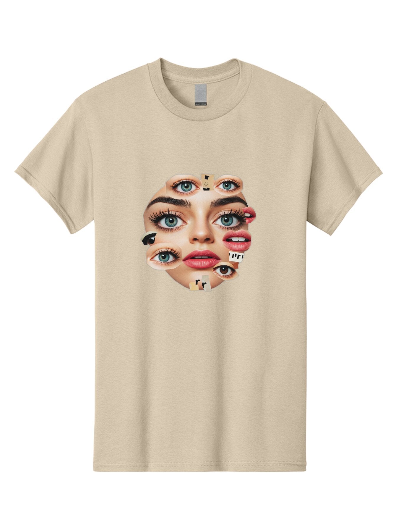 Facial-Features-Collage Men'S Graphic Tee, 100% Cotton, Comfortable Casual Summer Wear, Machine Washable, Vintage Camera, Old Camera, Antique Camera, Black Camera, Classic Photography, Photography Equipment, Nostalgic Device, Film Camera, Baq806 8