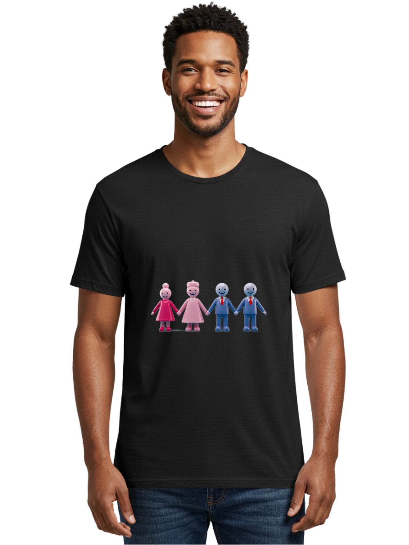 Family-Figures-1 Men'S Graphic Tee, 100% Cotton, Comfortable Casual Summer Wear, Machine Washable, Vintage Camera, Old Camera, Antique Camera, Black Camera, Classic Photography, Photography Equipment, Nostalgic Device, Film Camera, Camera Art Baq809 25
