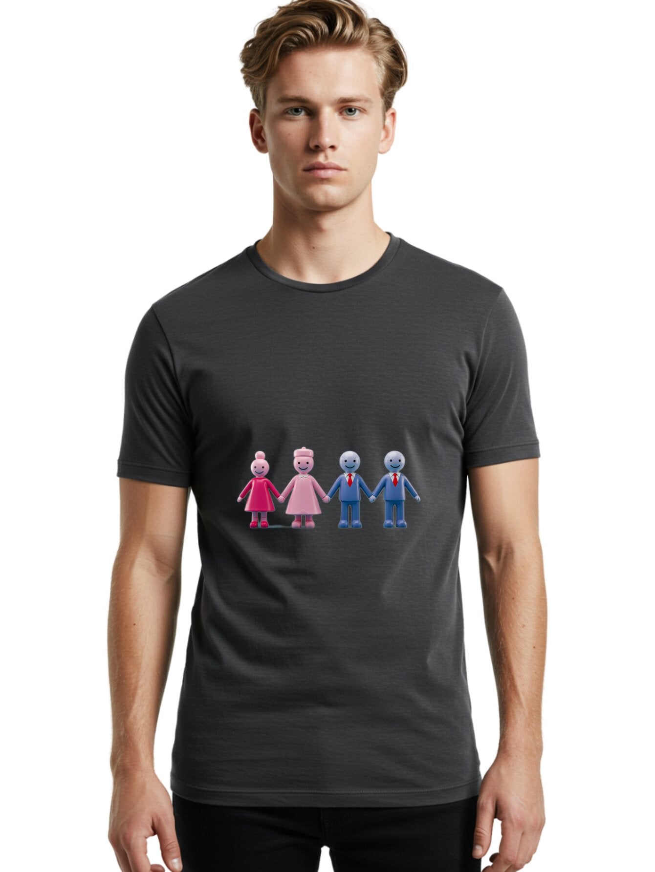 Family-Figures-1 Men'S Graphic Tee, 100% Cotton, Comfortable Casual Summer Wear, Machine Washable, Vintage Camera, Old Camera, Antique Camera, Black Camera, Classic Photography, Photography Equipment, Nostalgic Device, Film Camera, Camera Art Baq809 28