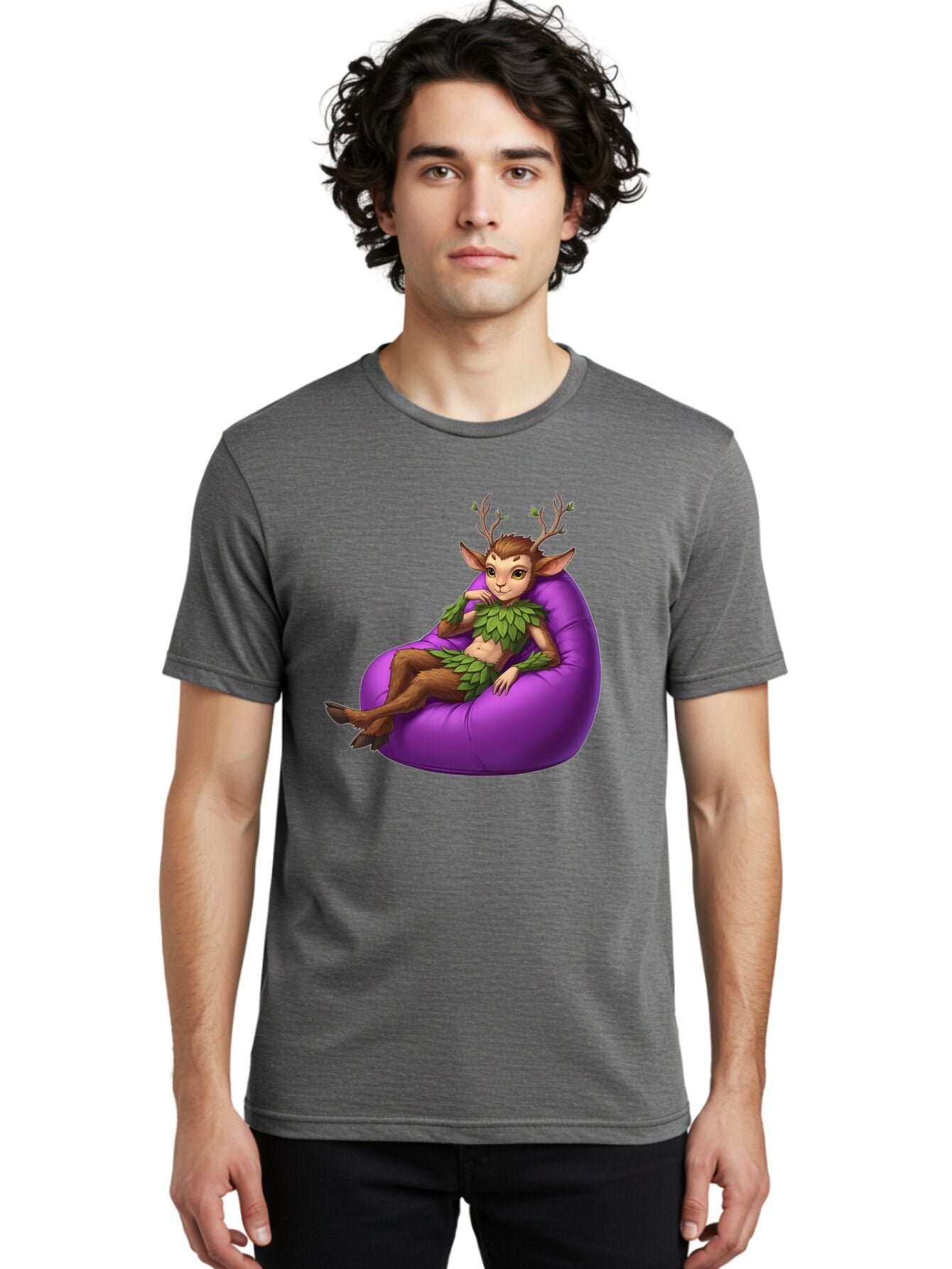 Faun-On-Bean-Bag Men'S Graphic Tee, 100% Cotton, Comfortable Casual Summer Wear, Machine Washable, Vintage Camera, Old Camera, Antique Camera, Black Camera, Classic Photography, Photography Equipment, Nostalgic Device, Film Camera, Camera Art Baq815 18