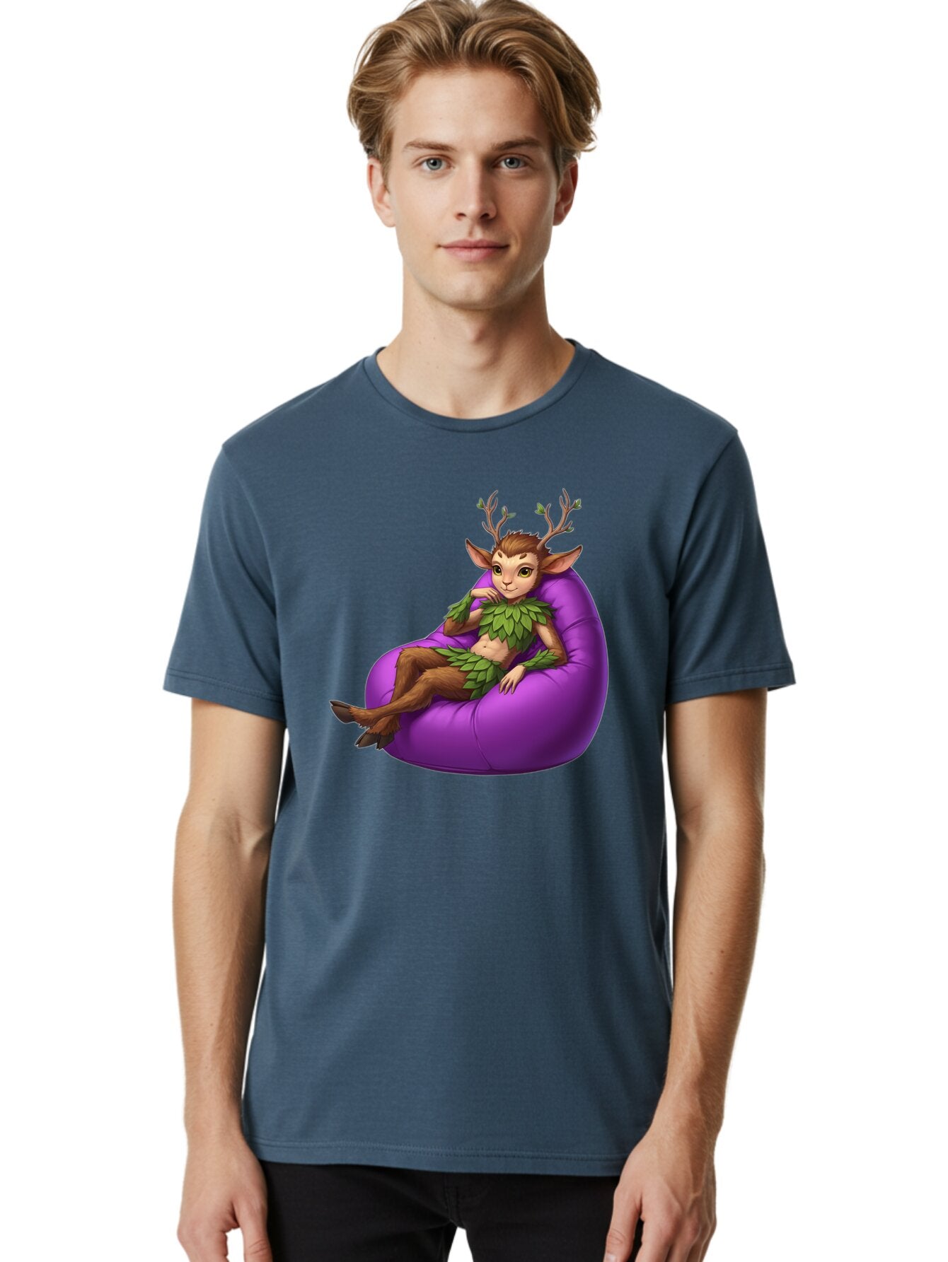 Faun-On-Bean-Bag Men'S Graphic Tee, 100% Cotton, Comfortable Casual Summer Wear, Machine Washable, Vintage Camera, Old Camera, Antique Camera, Black Camera, Classic Photography, Photography Equipment, Nostalgic Device, Film Camera, Camera Art Baq815 29